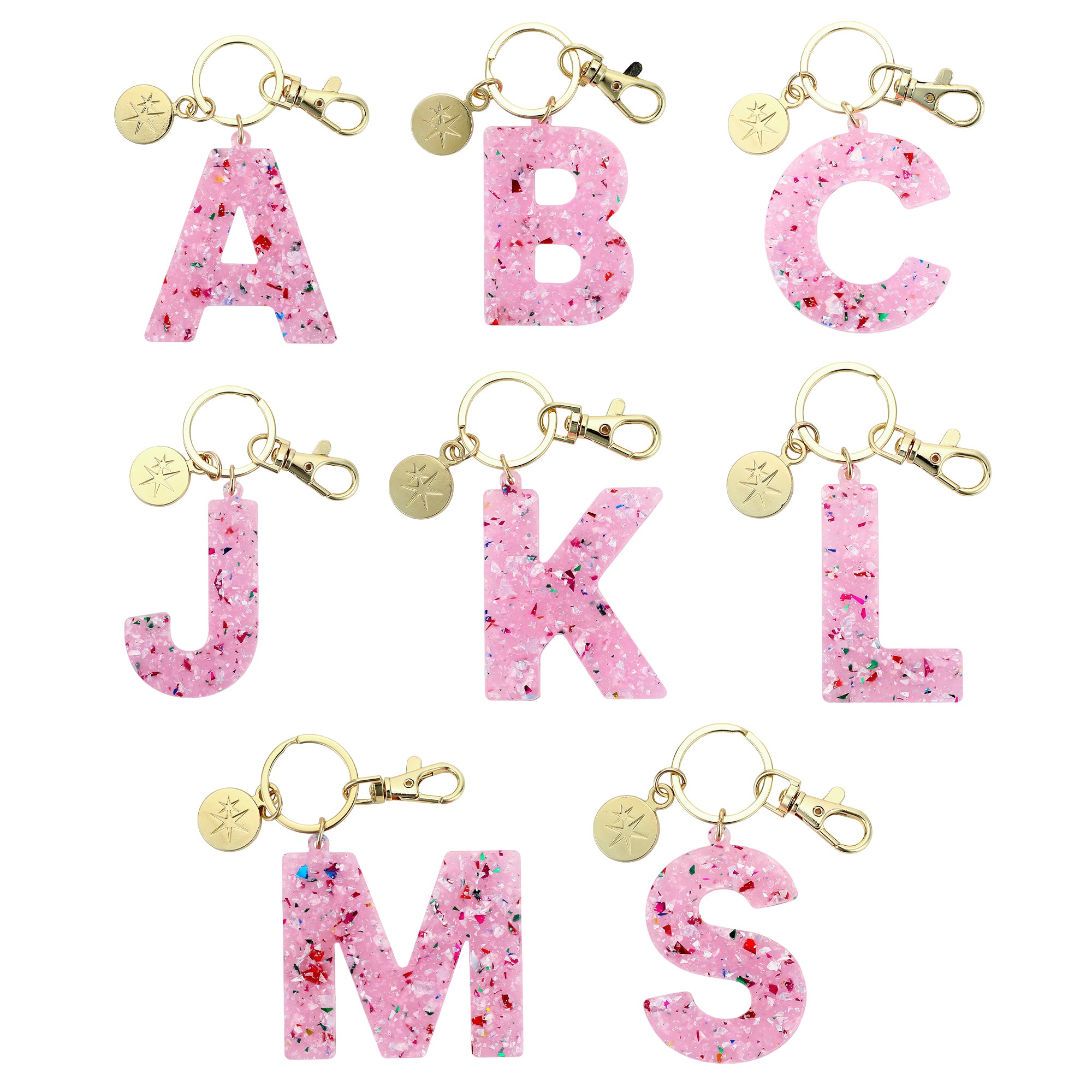 Monogram Letter Bag Charms (A, B, C, J, K, L, M, S)