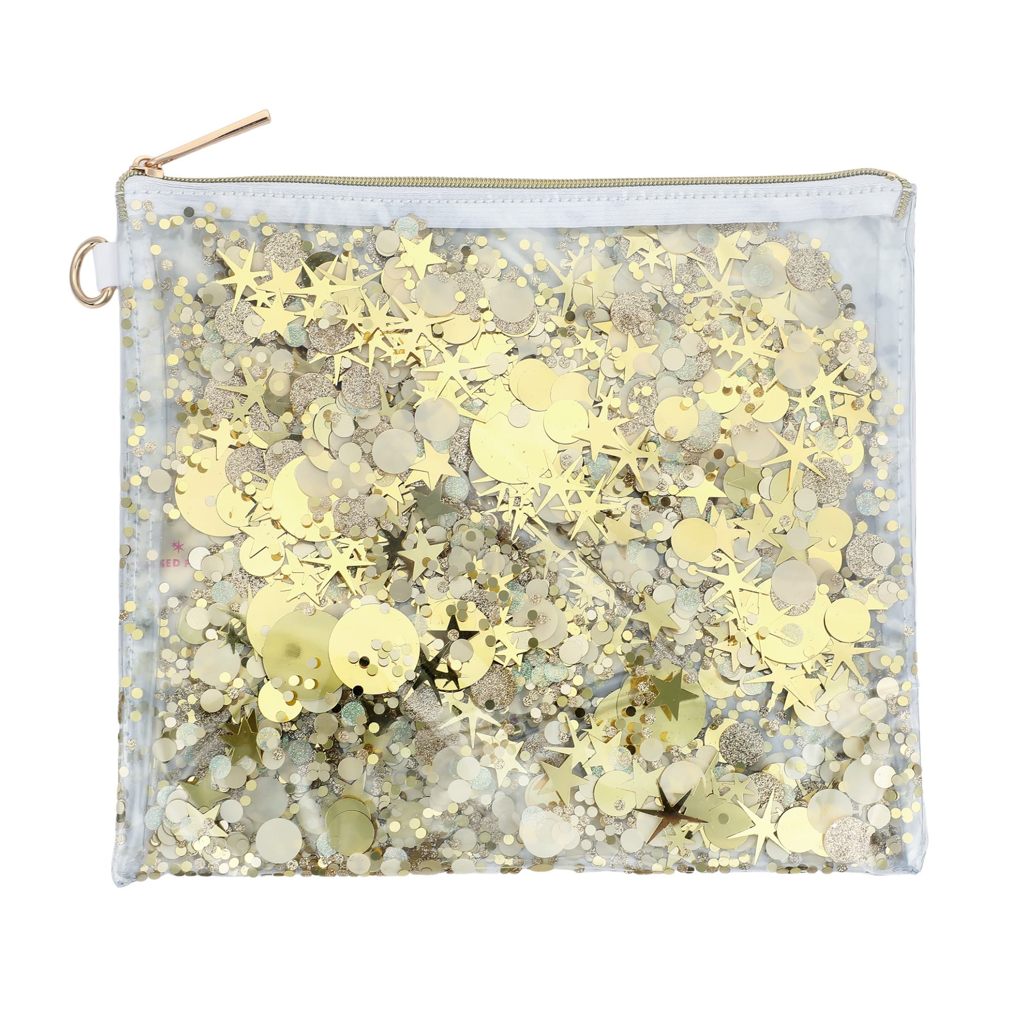Confetti Glam Gold Clear Everything Pouch