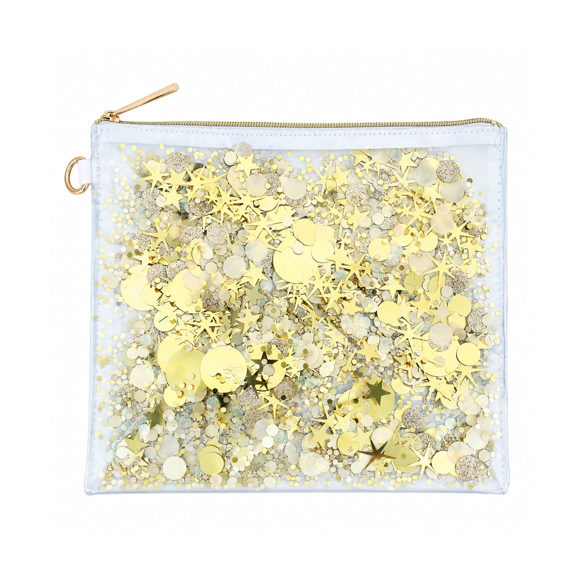 Confetti Glam Gold Clear Everything Pouch
