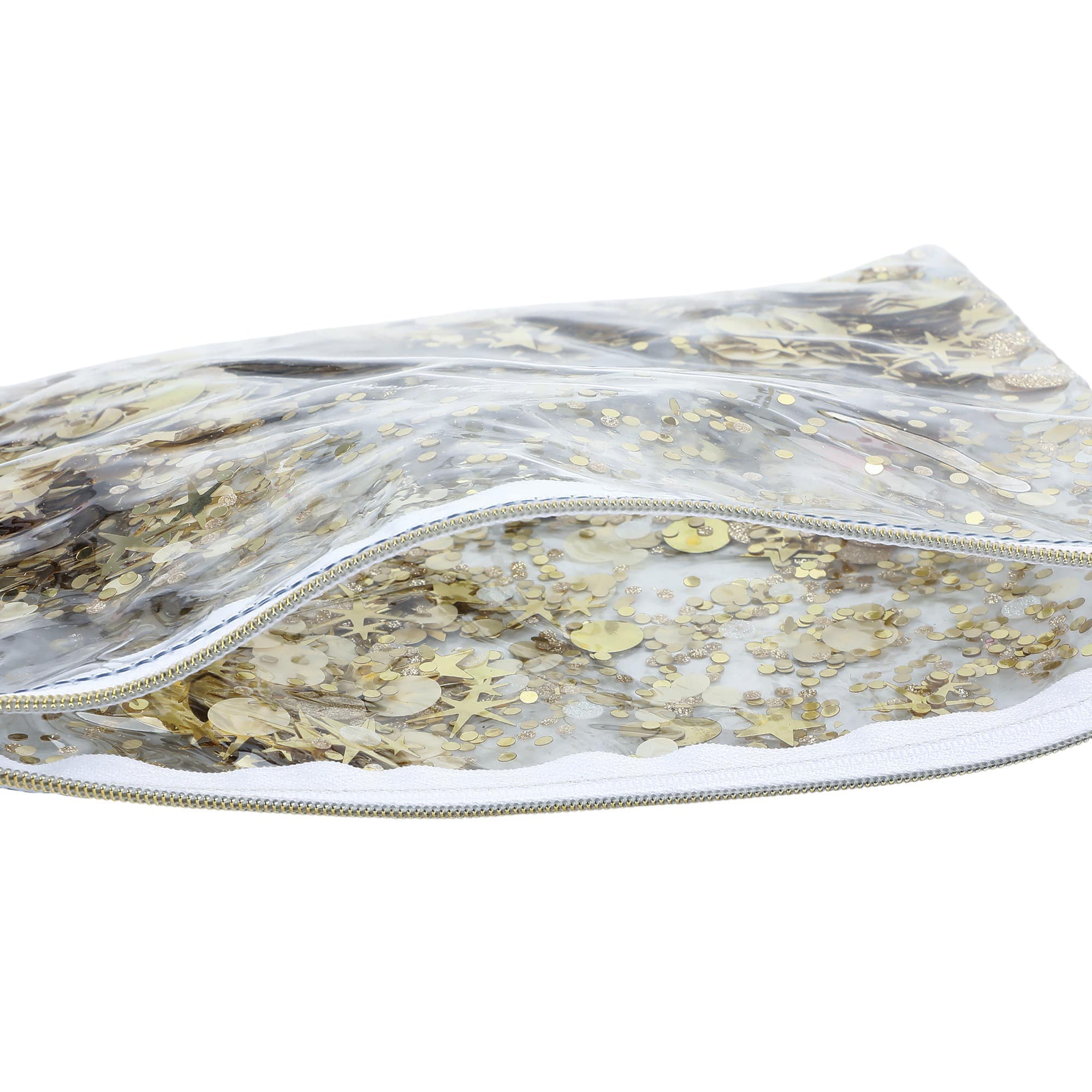 Confetti Glam Gold Clear Everything Pouch