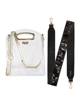 spirit squad confetti removable purse strap and cooper stadium-approved clear bag bundle