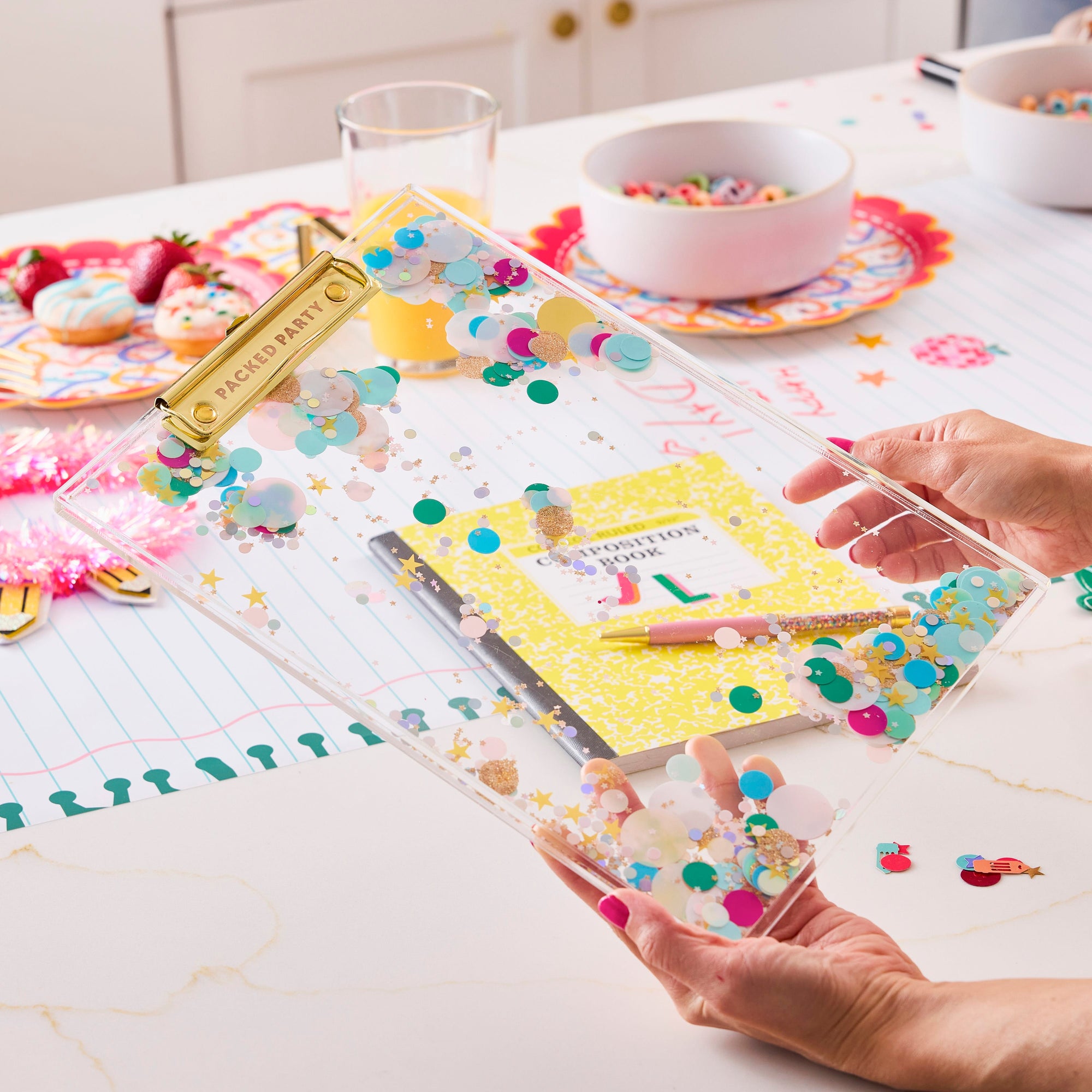 Confetti Filled Clipboard