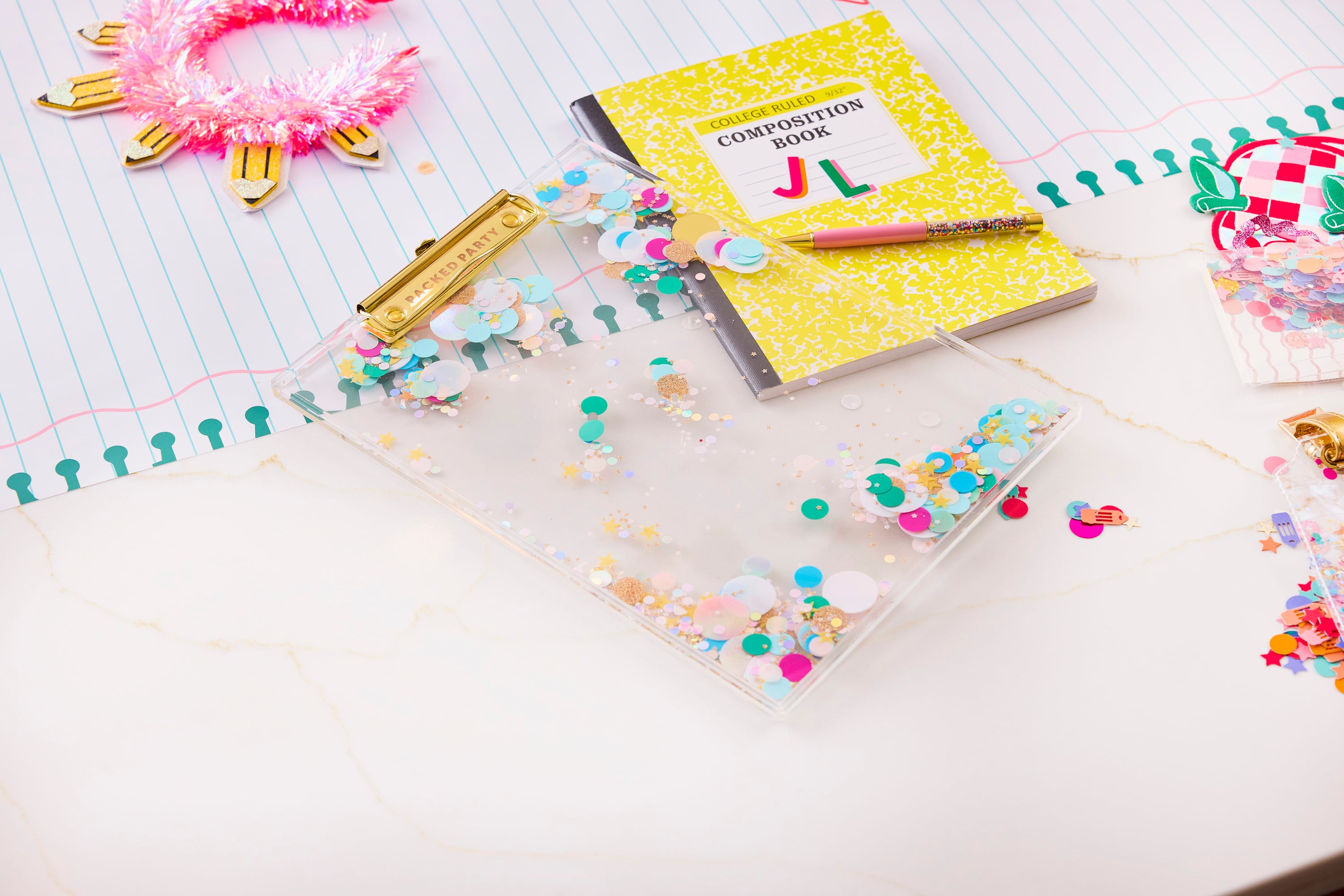 Confetti Filled Clipboard