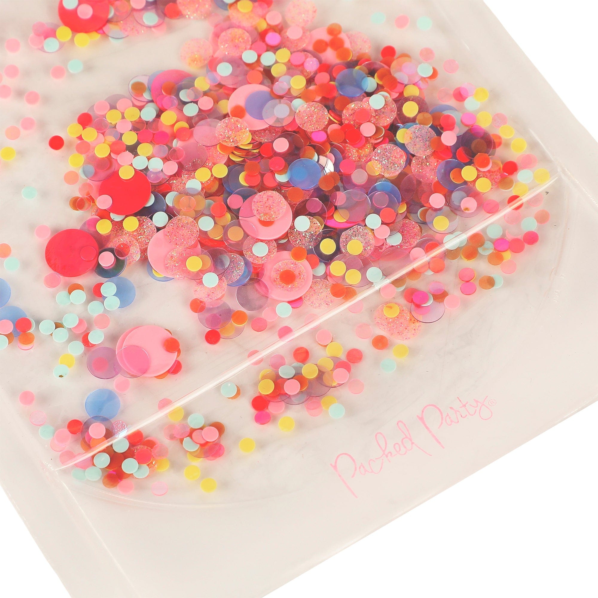 Multicolor Confetti Drink Pouches (Reusable set of 8 or 16)