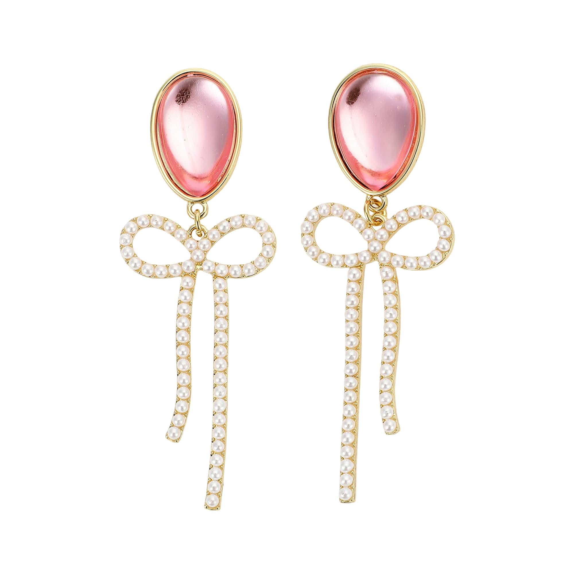 Pearl Balloon Bow Earrings