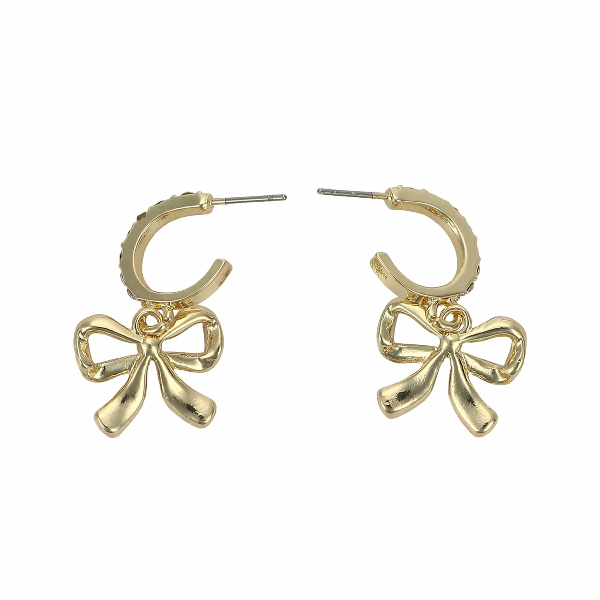 Pretty in Pink Bow Earrings