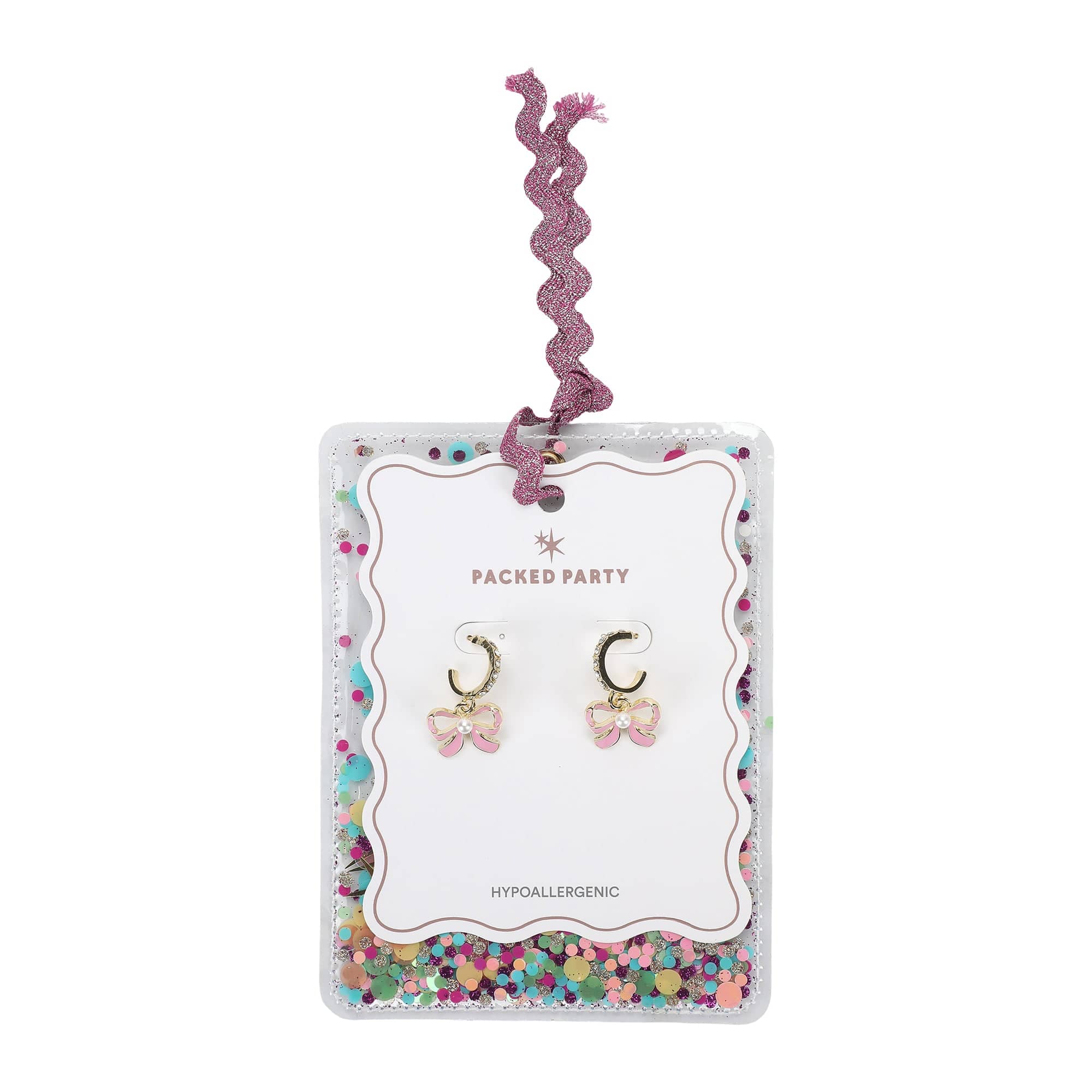 Pretty in Pink Bow Earrings
