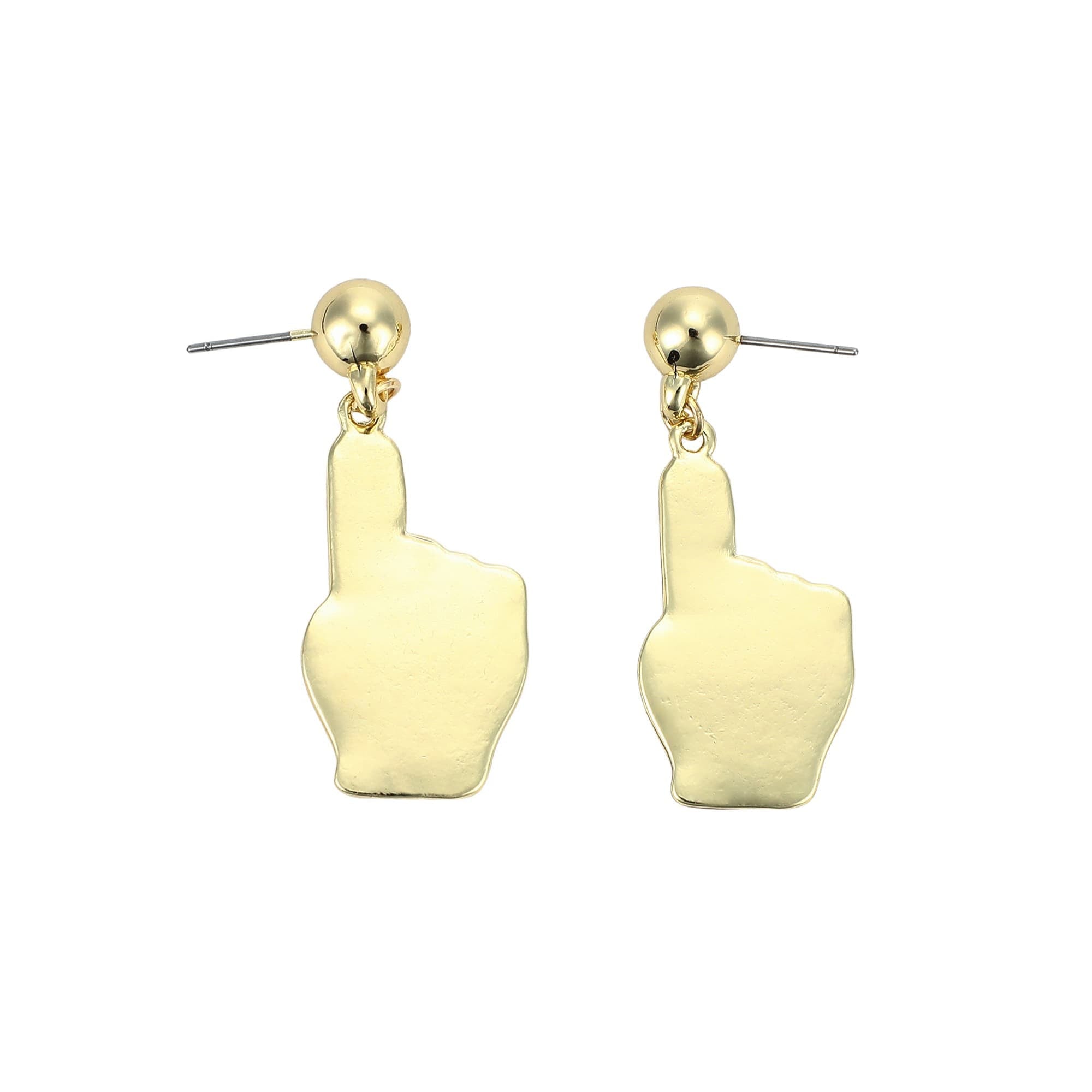 Pink Foam Finger Dangle Earrings