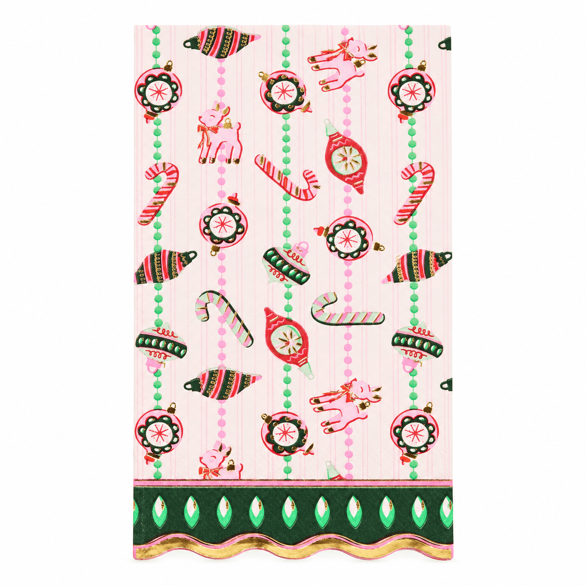 Vintage Christmas Ornament Paper Guest Towel Napkins (16 ct)