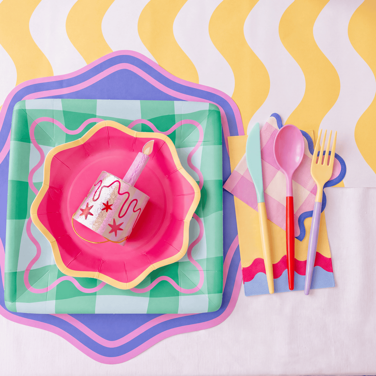 Multi-Colored Two-Toned Utensil Set (30 ct)