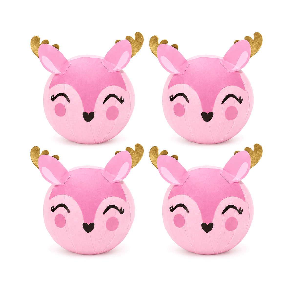 Pink Christmas Reindeer Surprise Balls