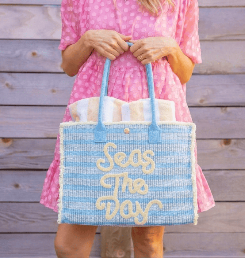 Seas The Day Canvas Tote Bag