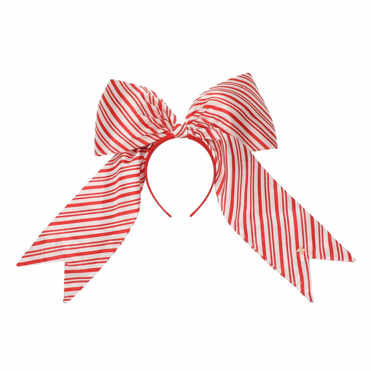 Red & White Striped Jumbo Bow Headband (Single or Set of 4)