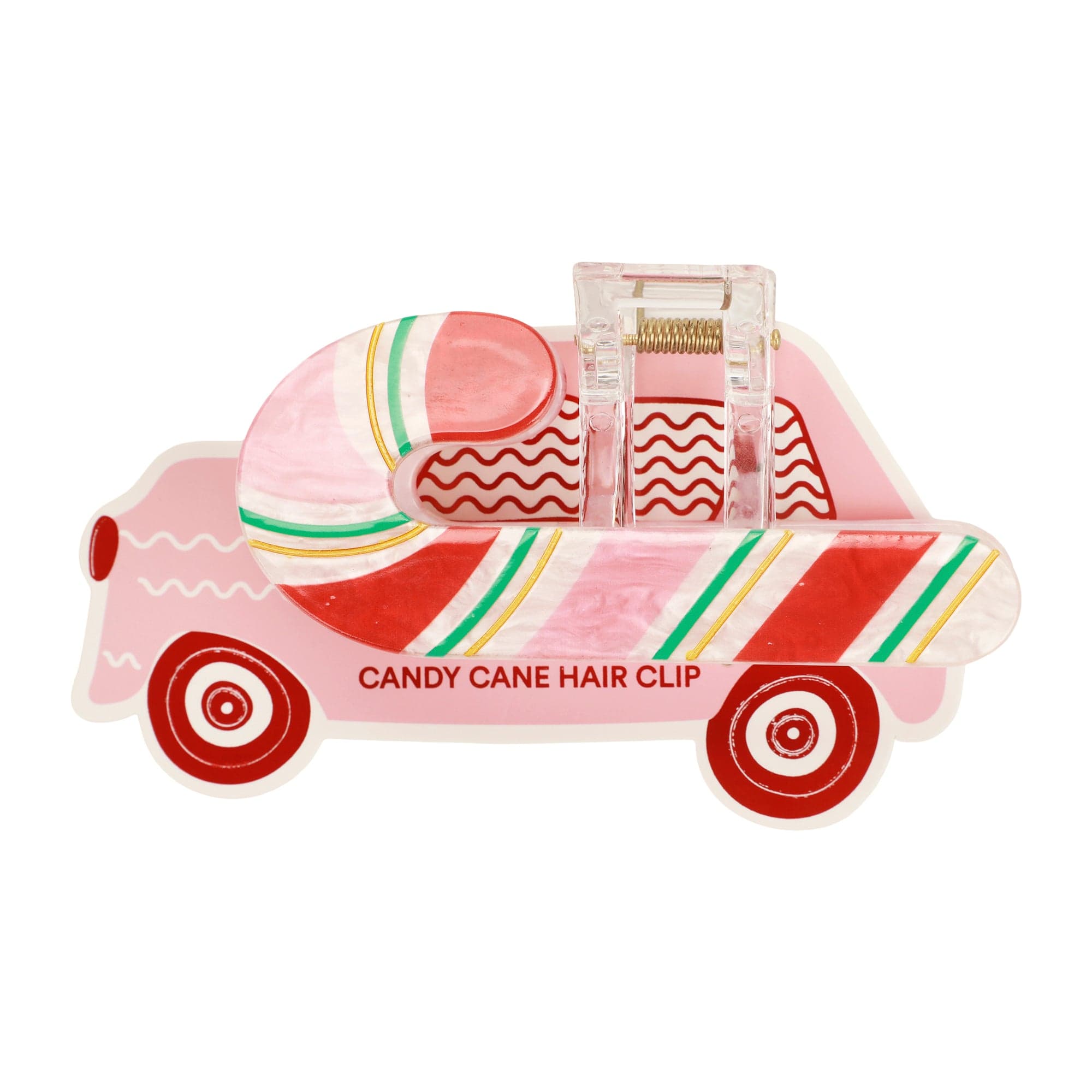 Candy Cane Hair Claw Clip
