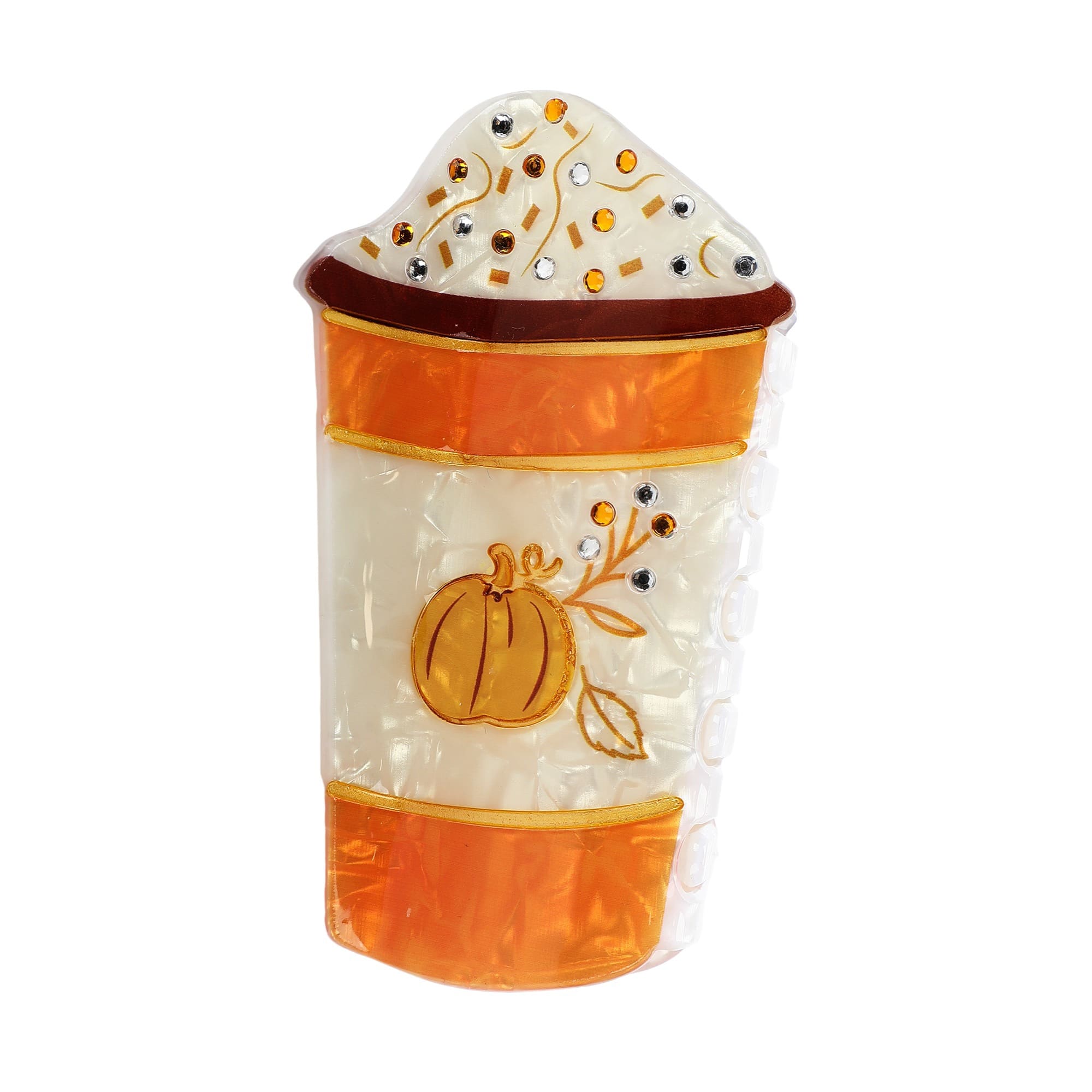 Pumpkin Spice Latte Hair Claw Clip