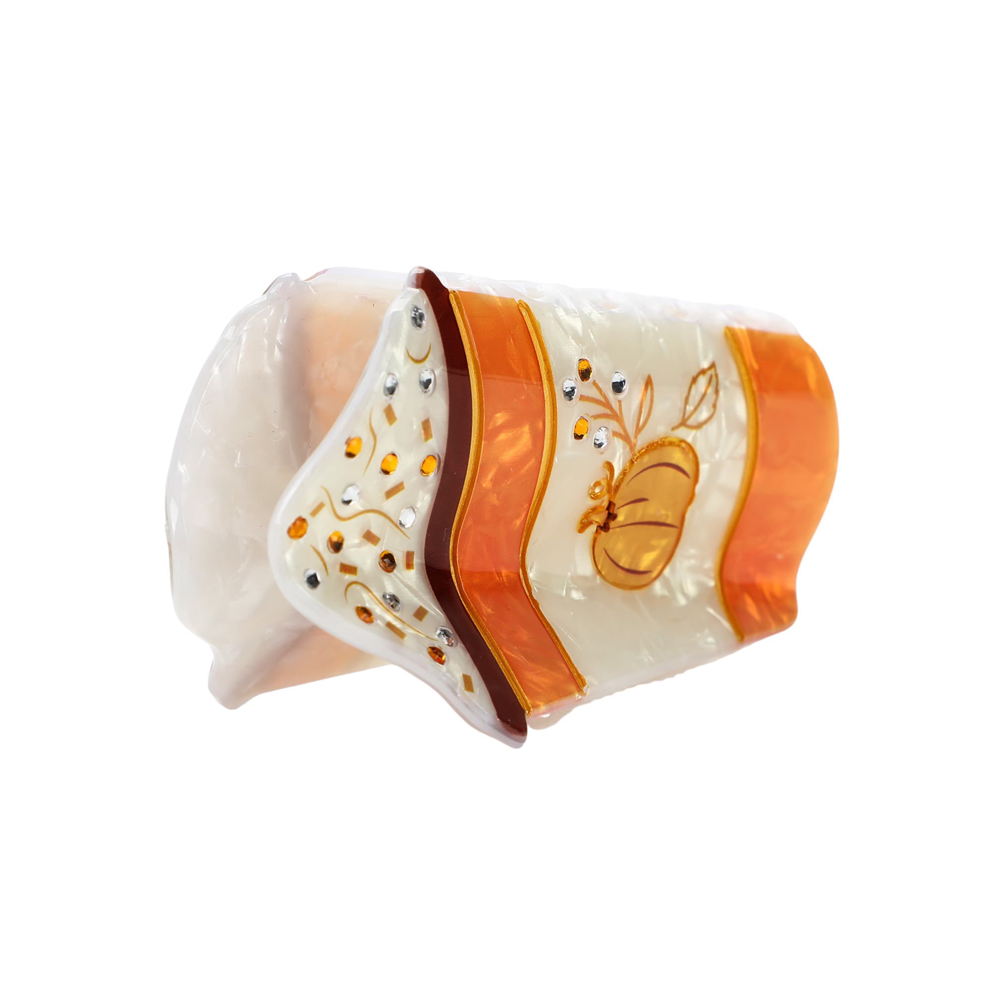 Pumpkin Spice Latte Hair Claw Clip