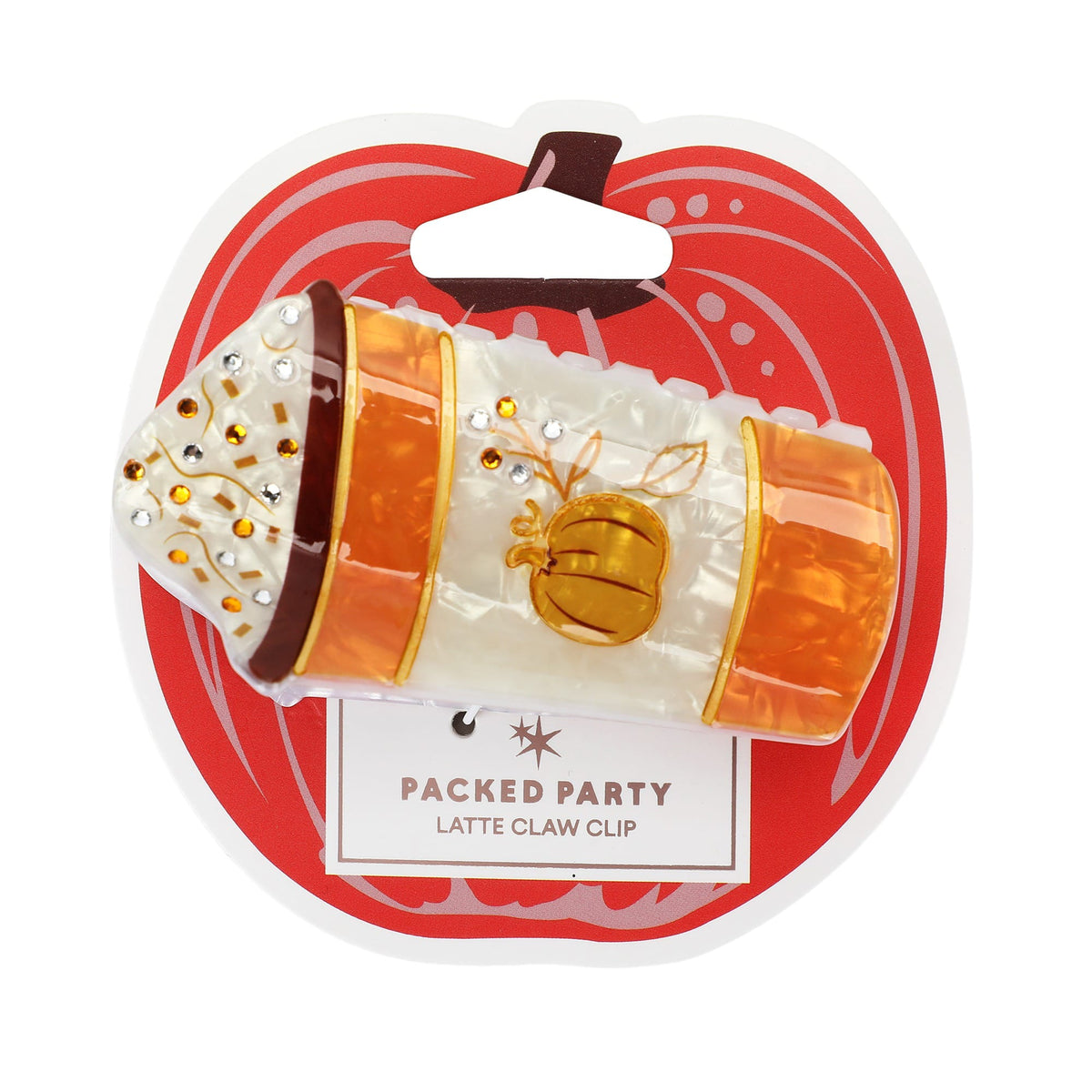 Pumpkin Spice Latte Hair Claw Clip