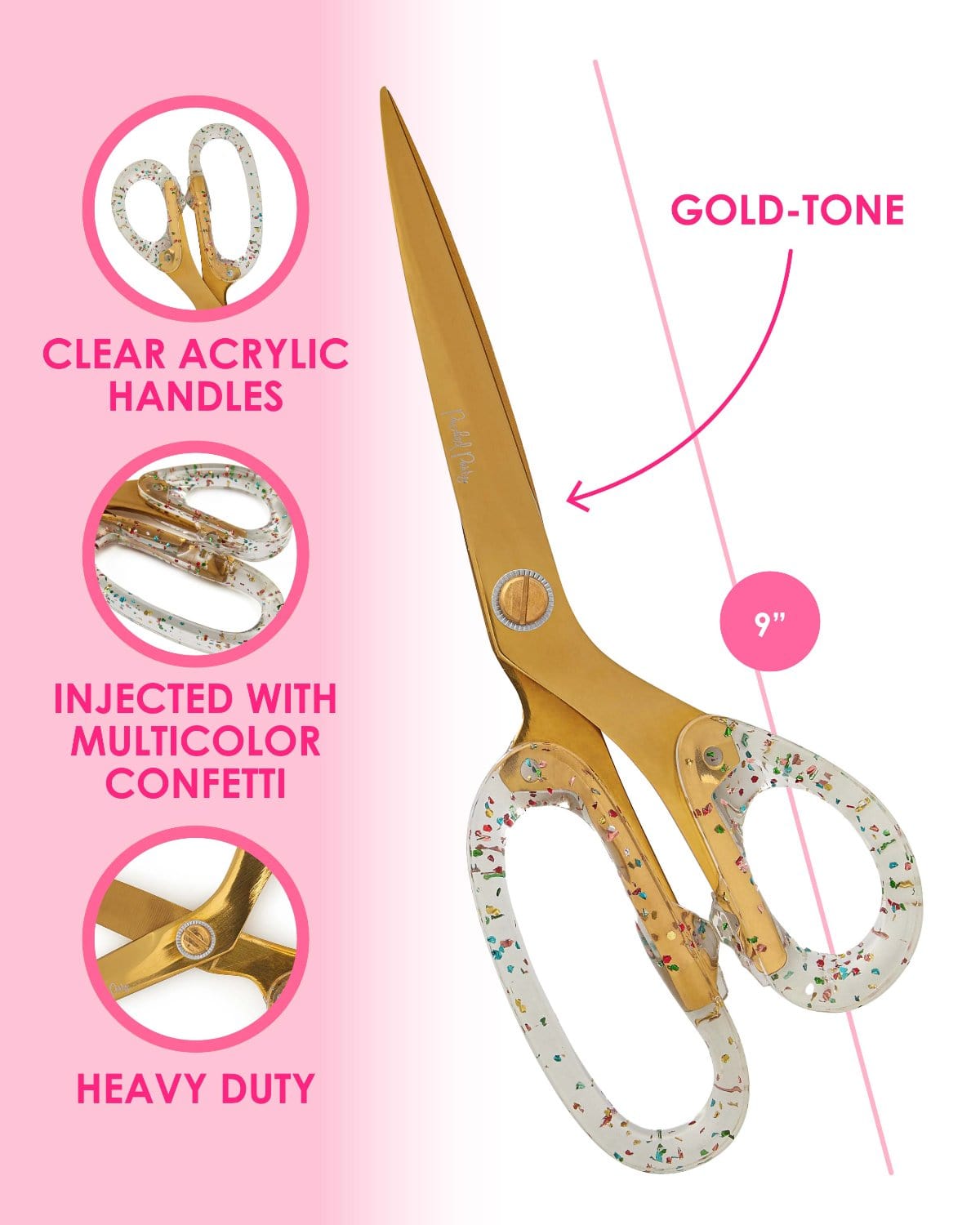 Confetti Injected Acrylic Scissors