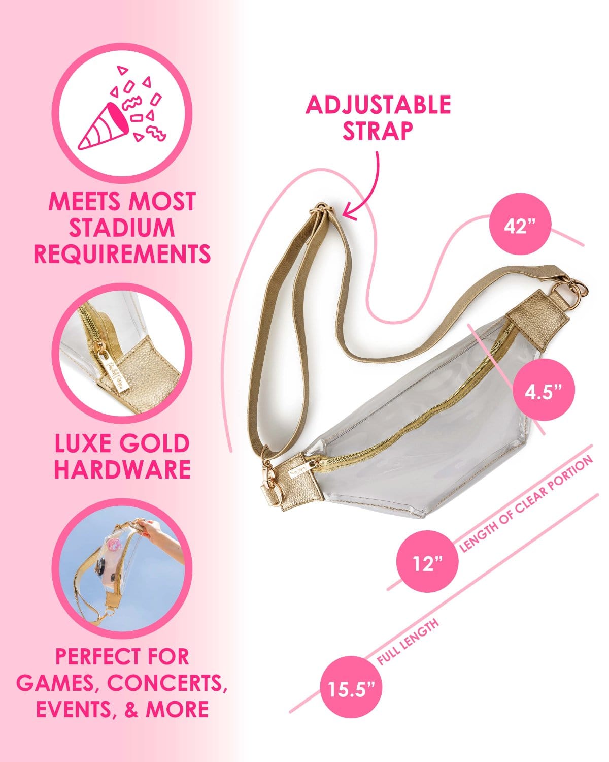 Clear Belt Bag (Stadium Approved)