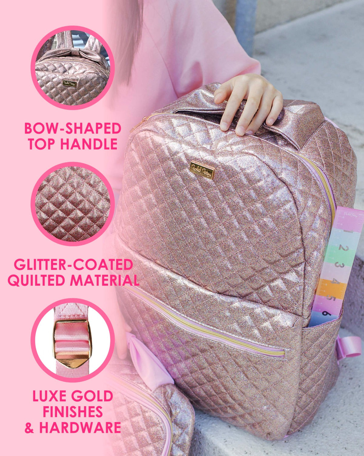 Pink Glitter Party Backpack
