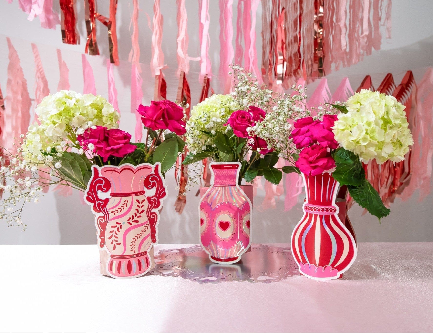 Valentine's Pop-Up Vase Slip Covers (set of 3)