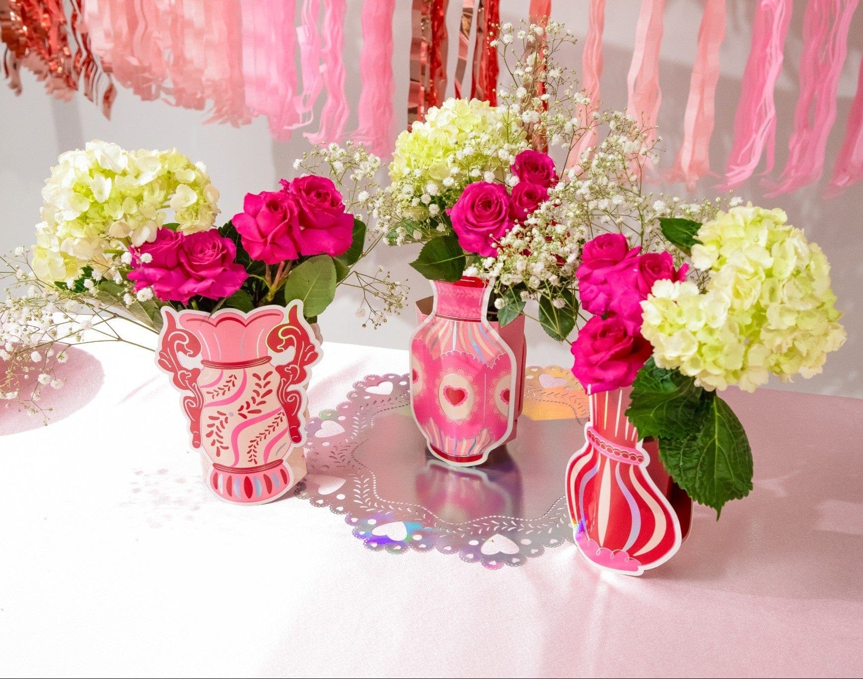 Valentine's Pop-Up Vase Slip Covers (set of 3)