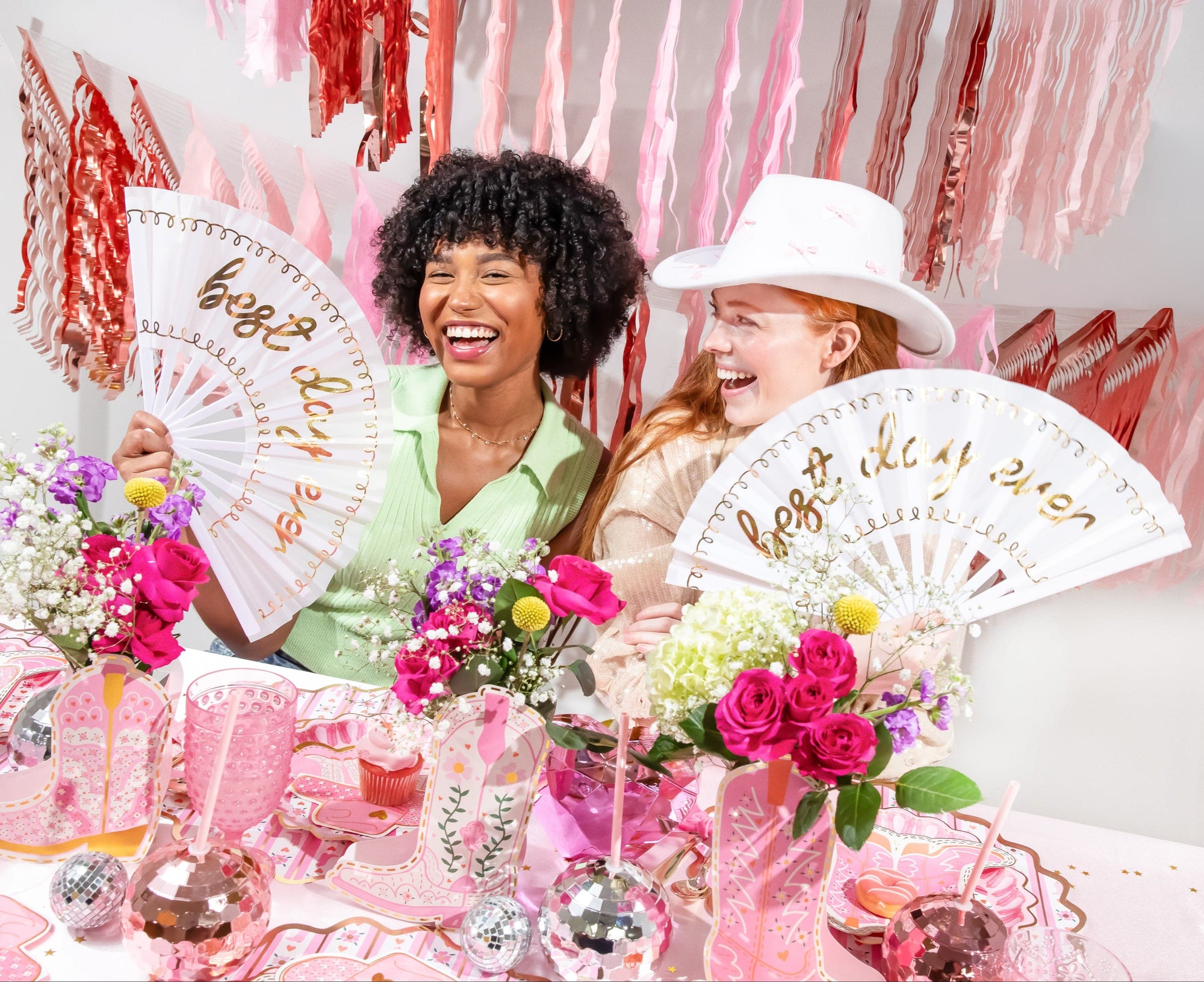 Best Day Ever Bridal Party Fans (4ct)