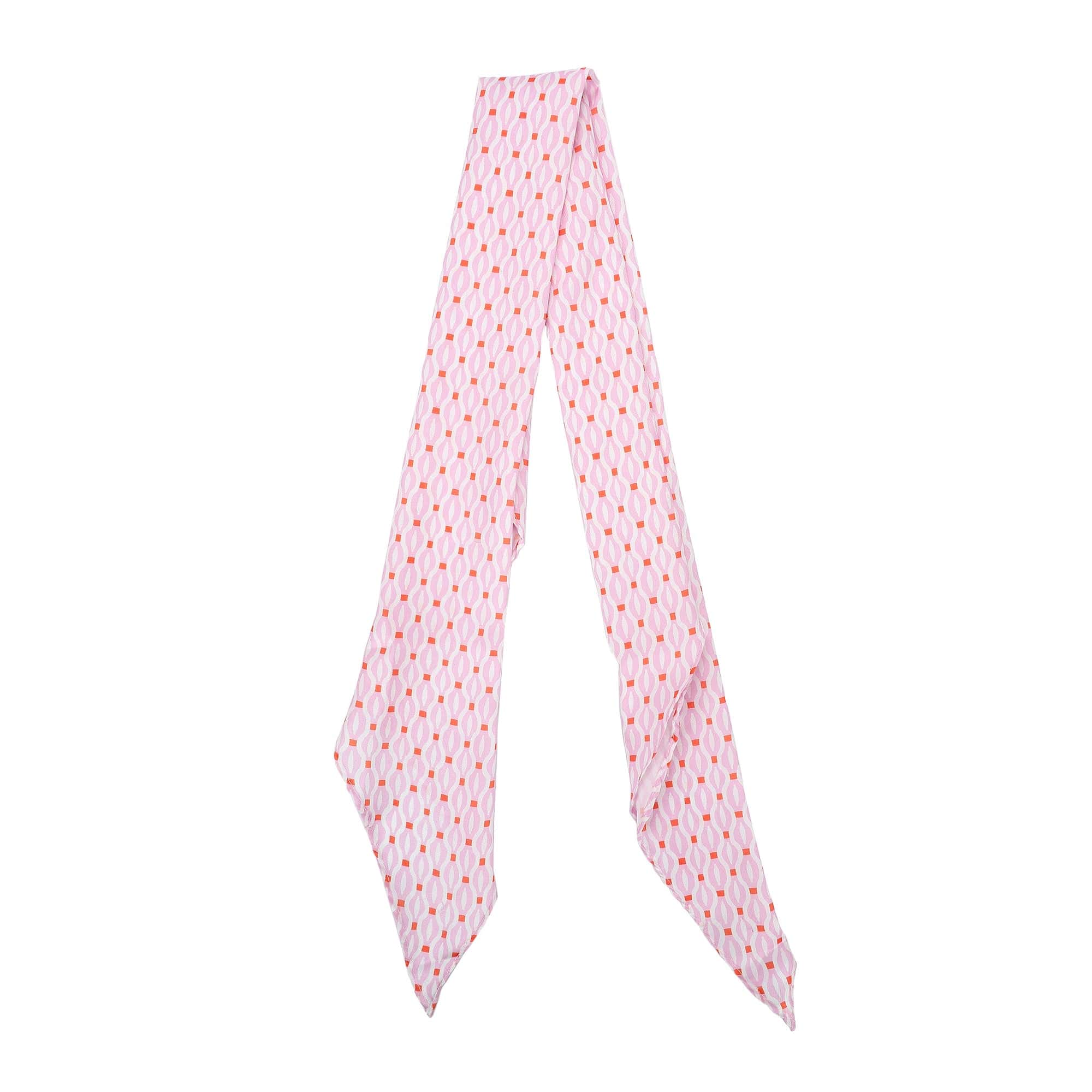 Geo Chic Pink Satin Anything Scarf