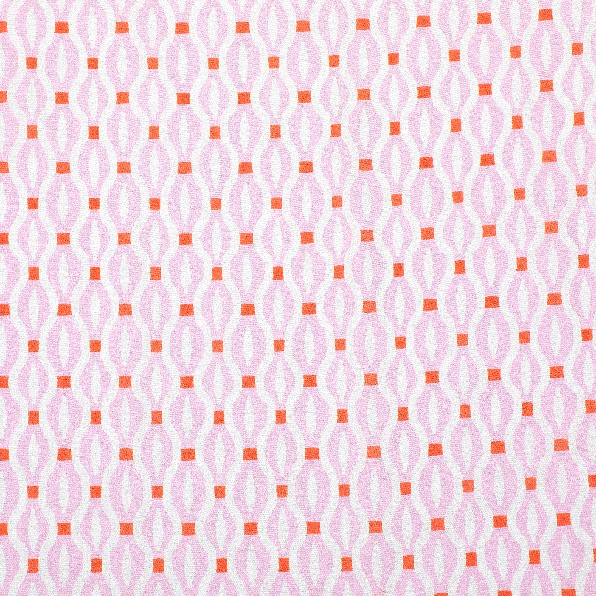 Geo Chic Pink Satin Anything Scarf