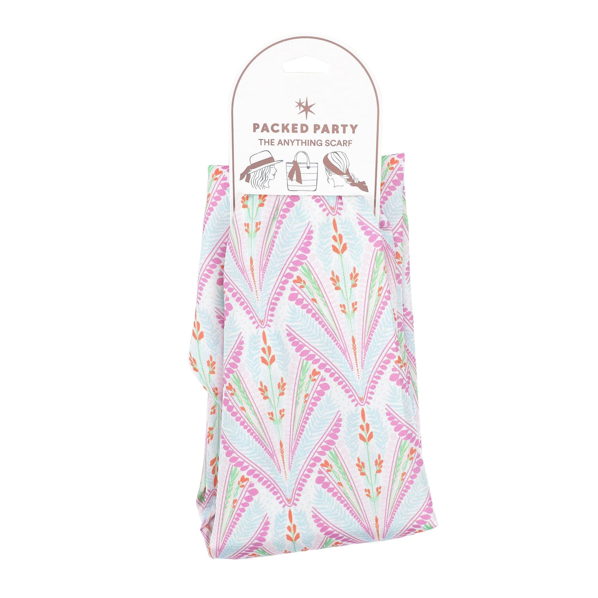 Petals & Plumes Satin Anything Scarf