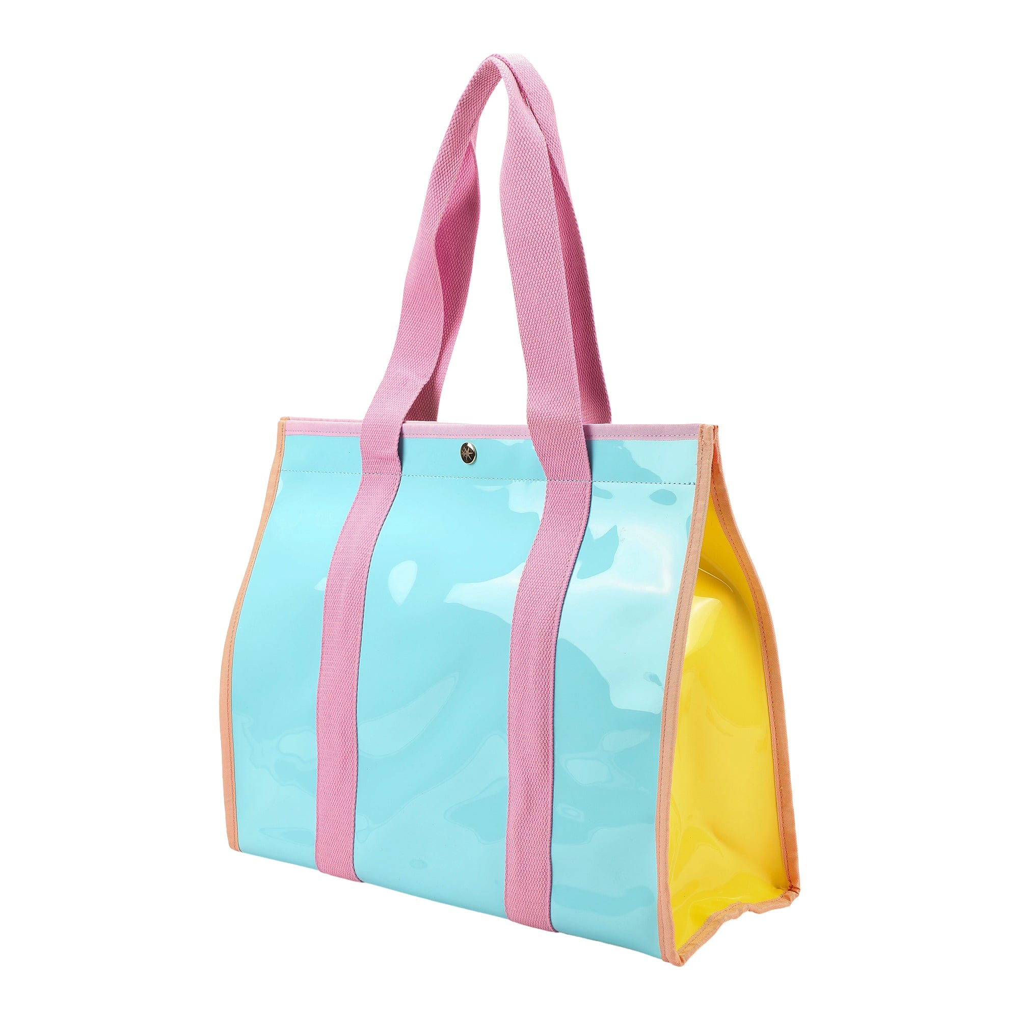 Color Block Vinyl Tote