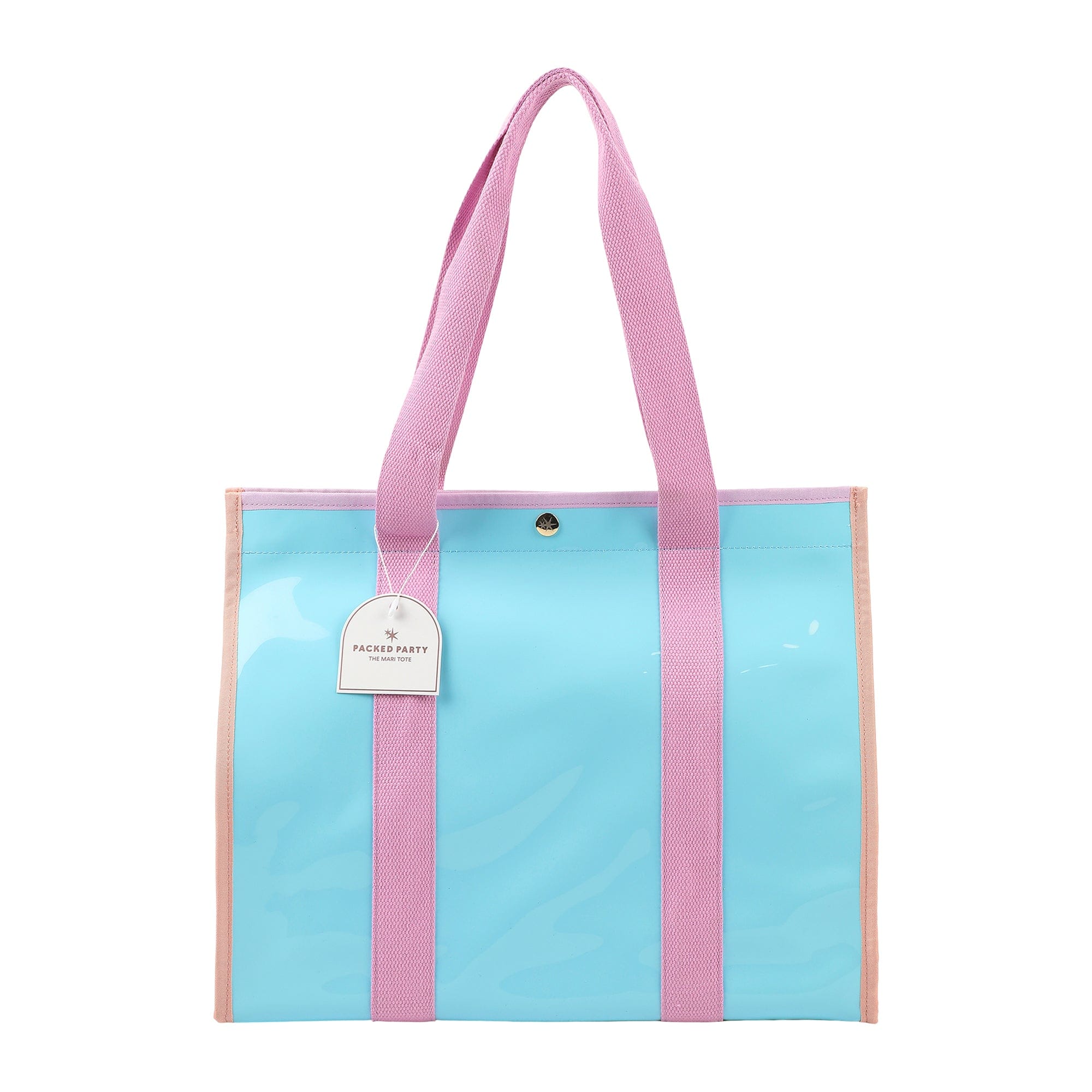Color Block Vinyl Tote