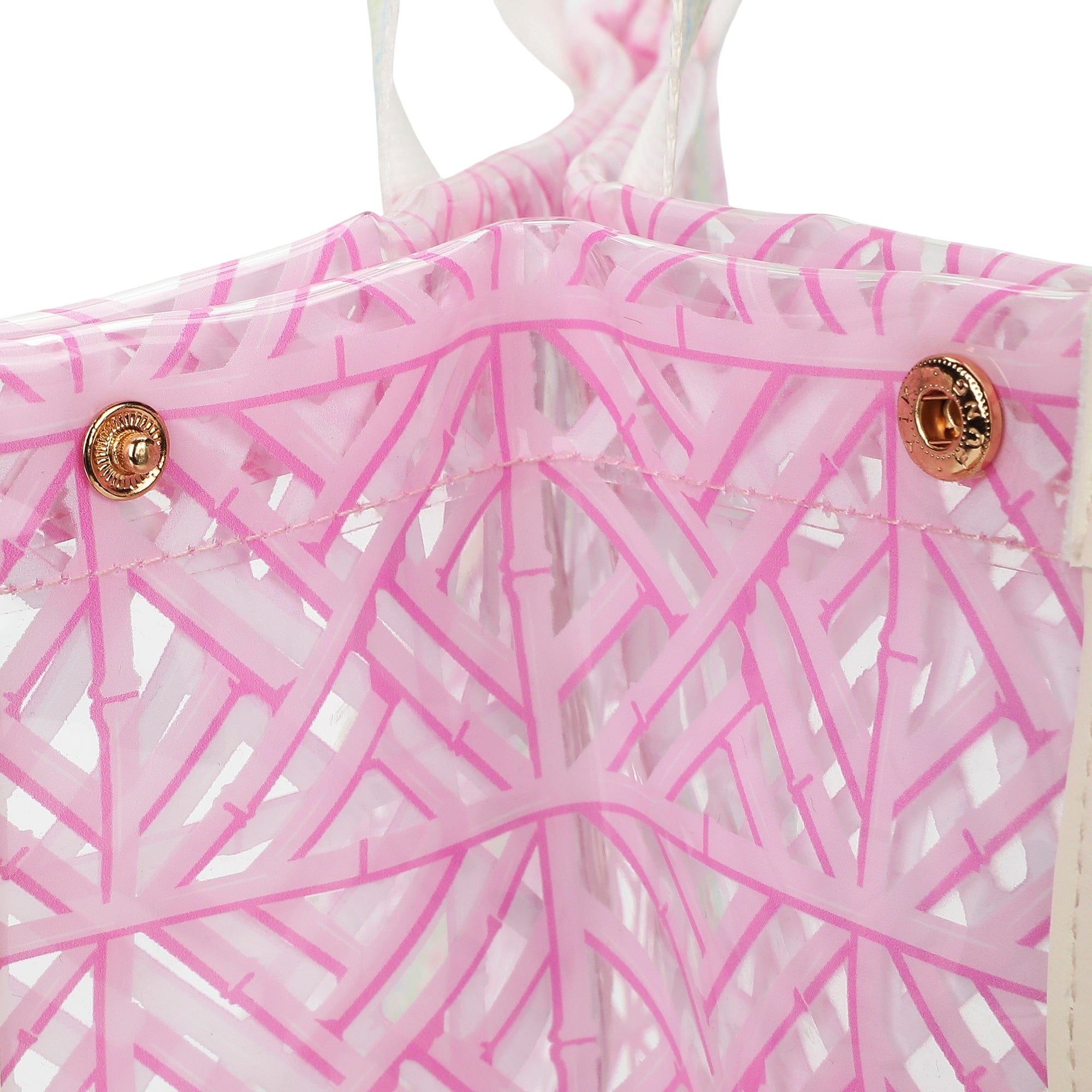 Pink Geo Tile Vinyl Tote