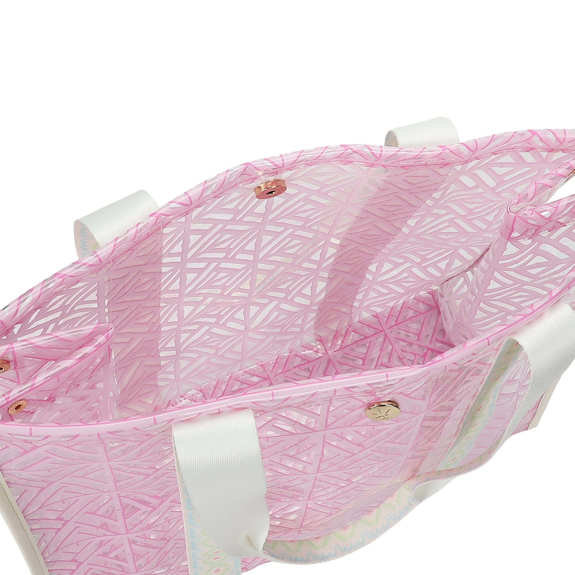 Pink Geo Tile Vinyl Tote