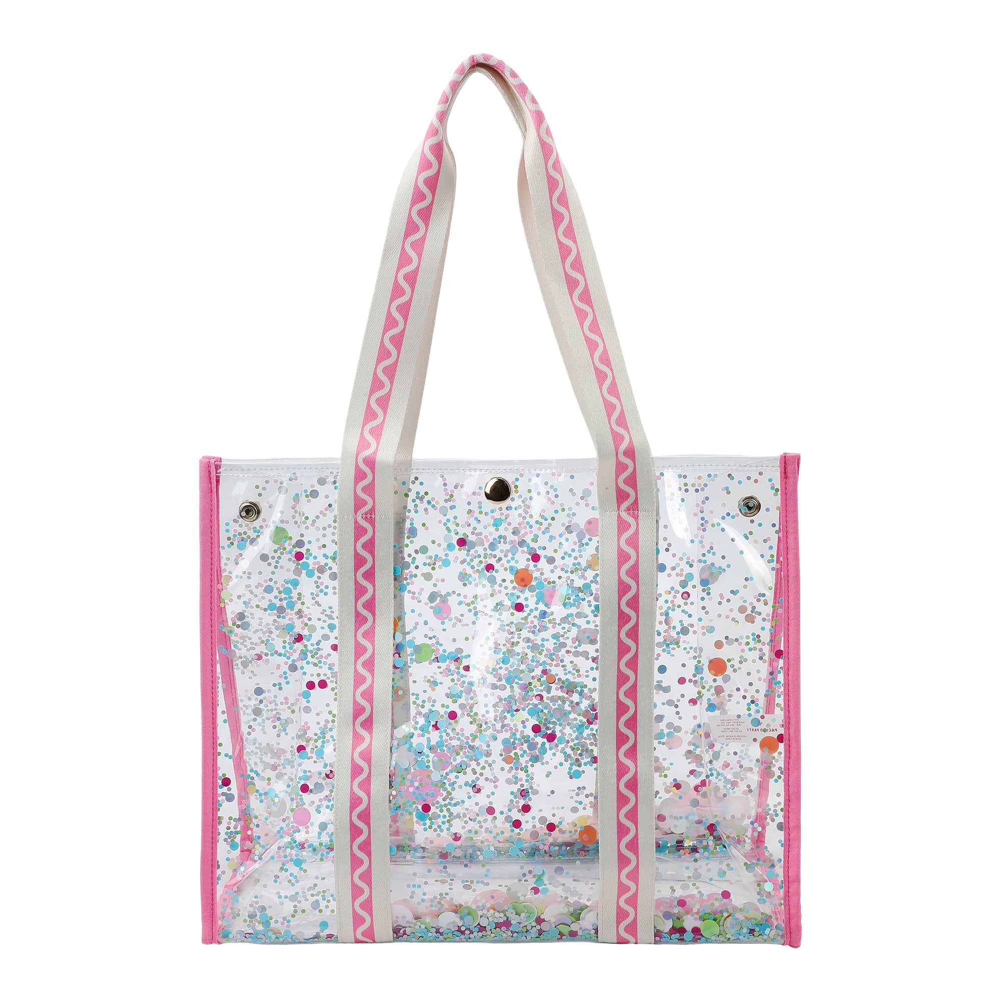 Confetti Clear Vinyl Tote Bag