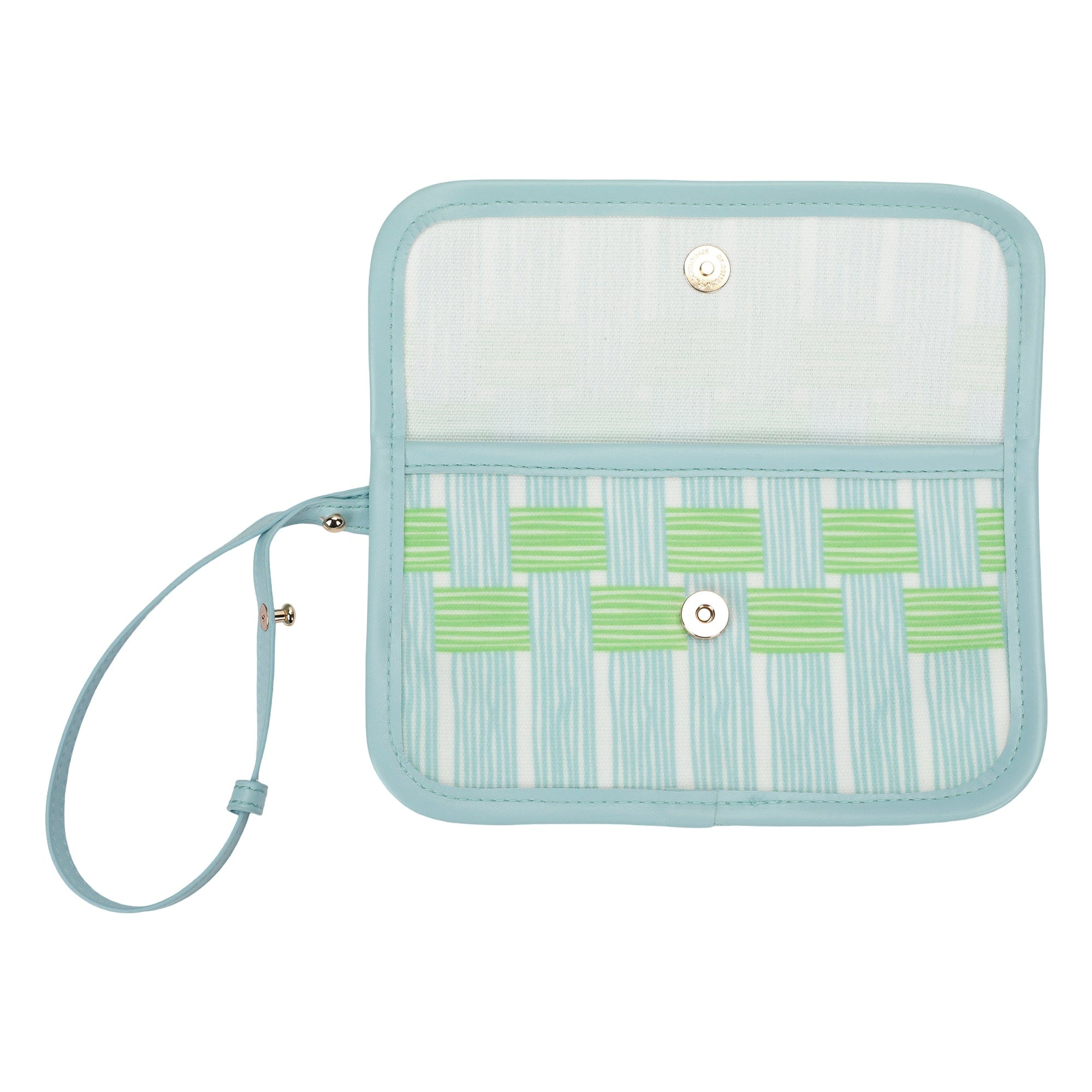 Blue Latice Oversized Tote with Wallet