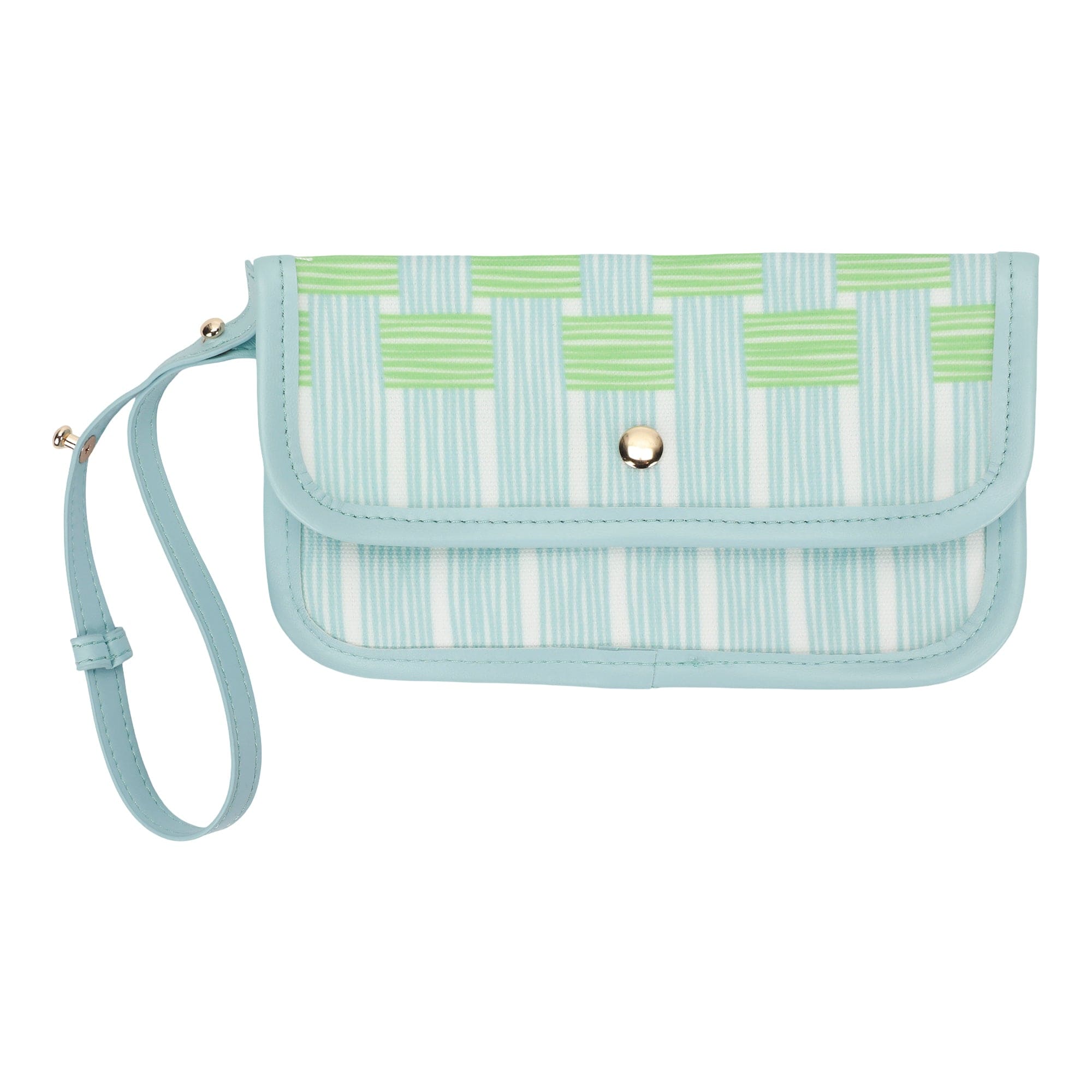 Blue Latice Oversized Tote with Wallet