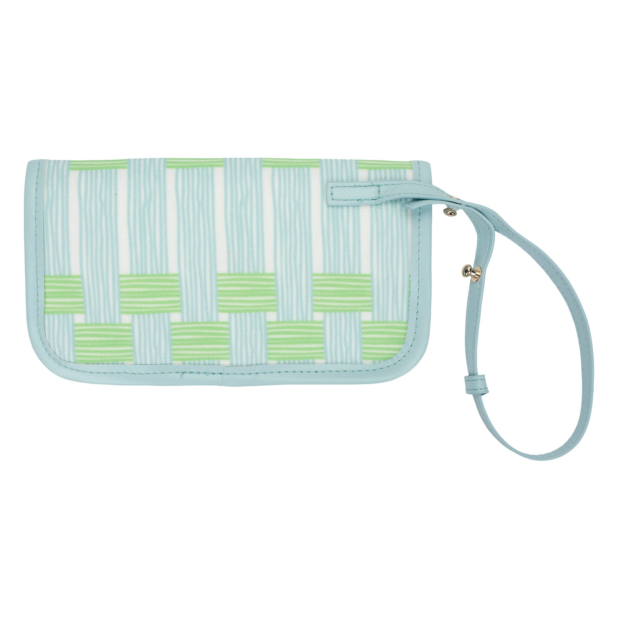 Blue Latice Oversized Tote with Wallet