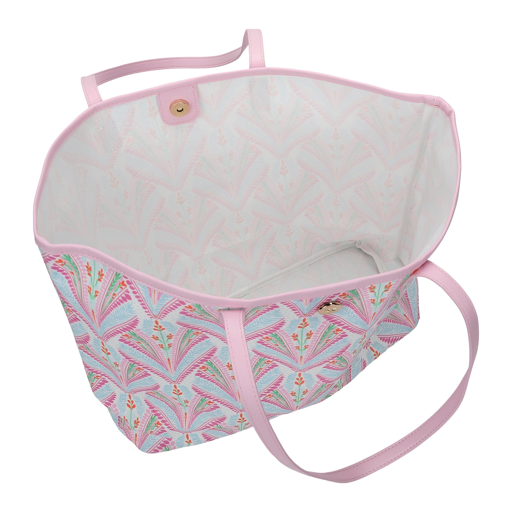 Petals & Plumes Oversized Tote with Wallet