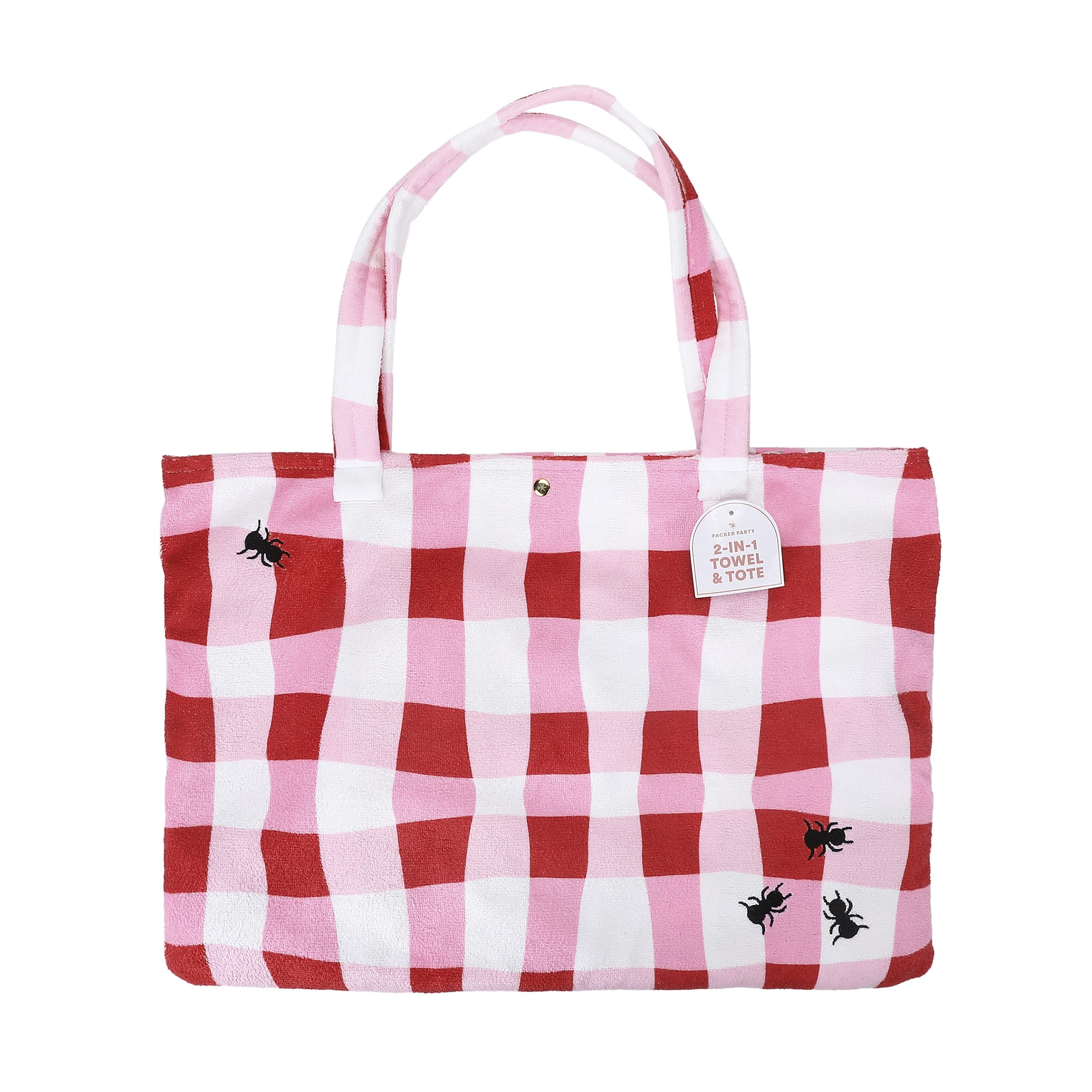 Picnic Perfect Gingham 2-in-1 Towel Tote Bag