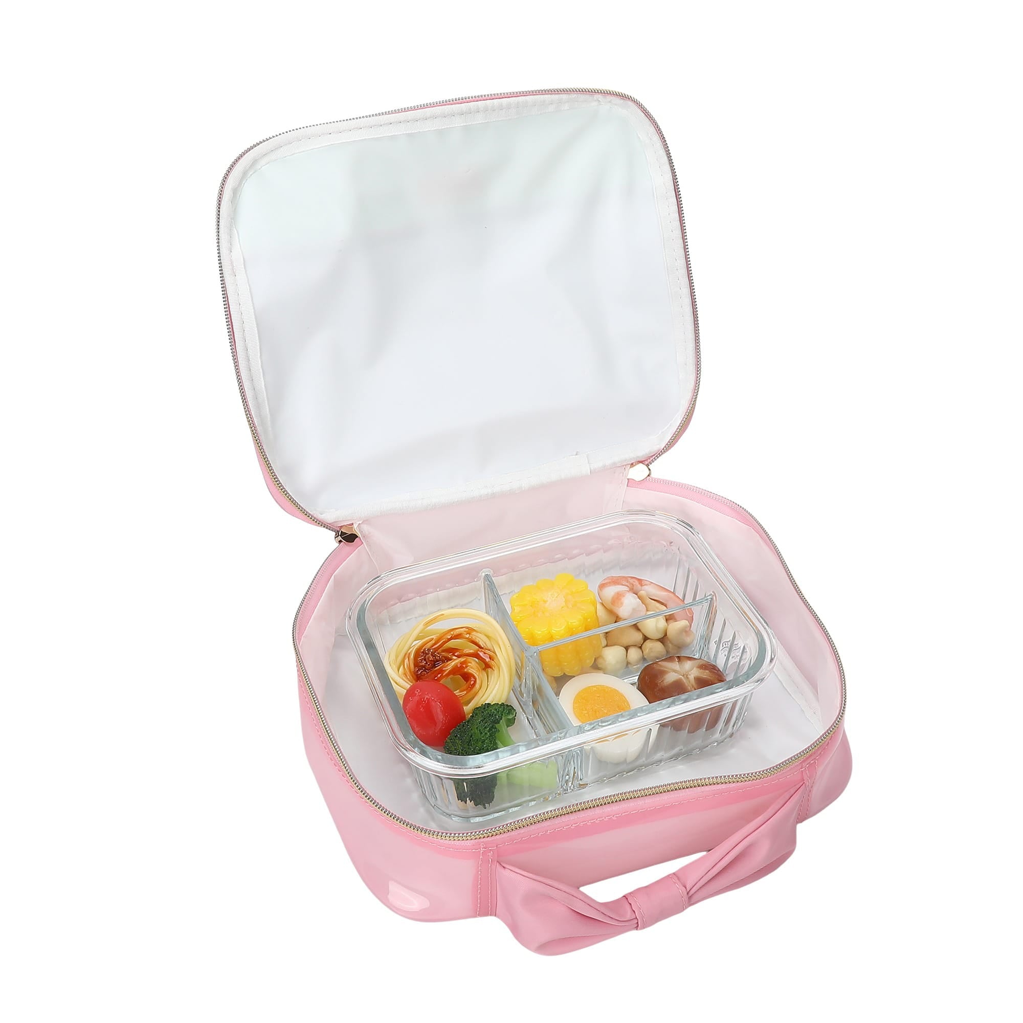 Pink Confetti Bows Backpack and Lunchbox Bundle