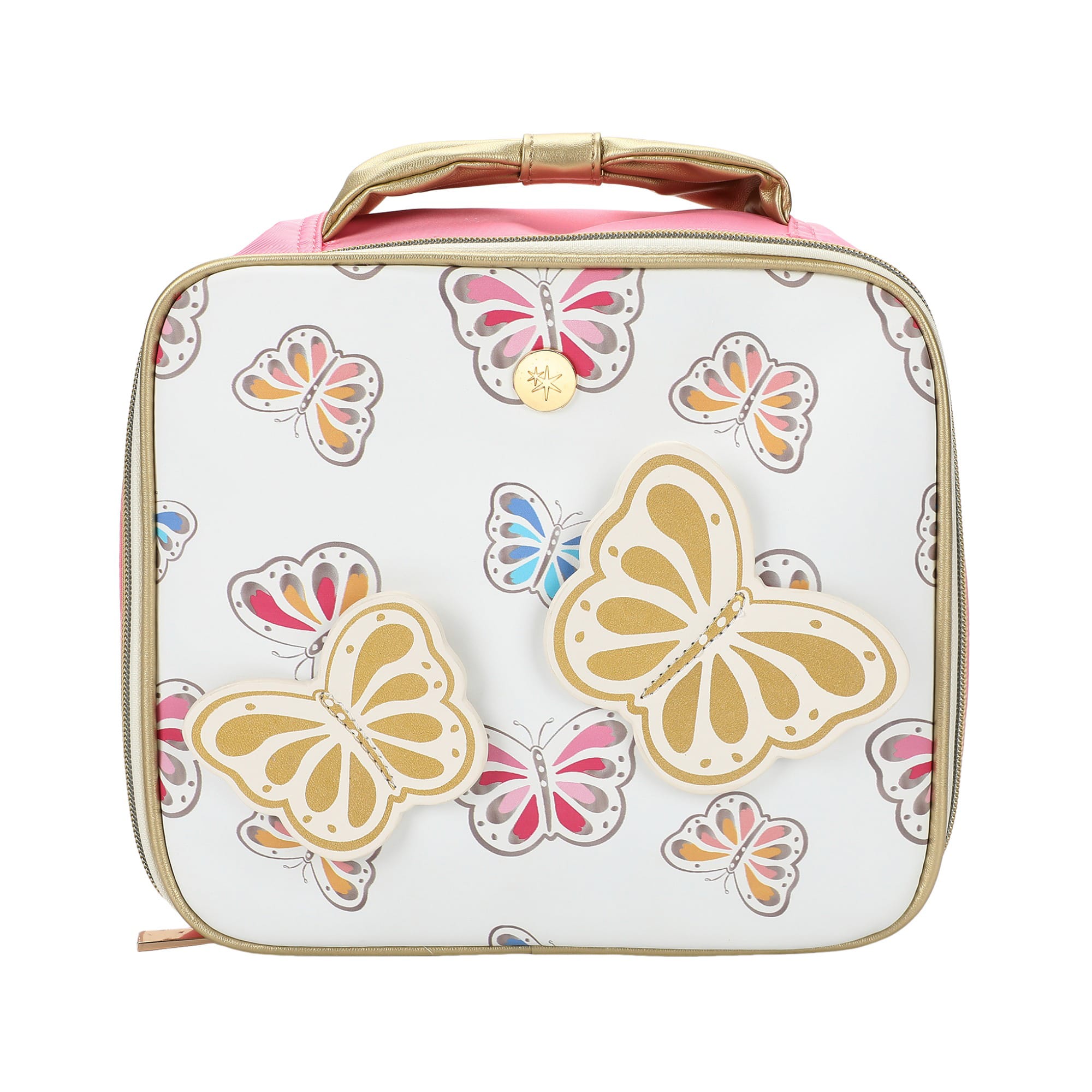 Gold Butterfly Backpack Bundle (Backpack, Lunchbox, Pouch, & Notes)
