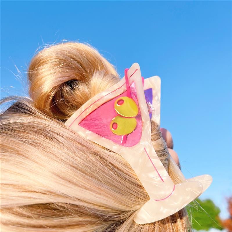 Martini Hair Claw Clip