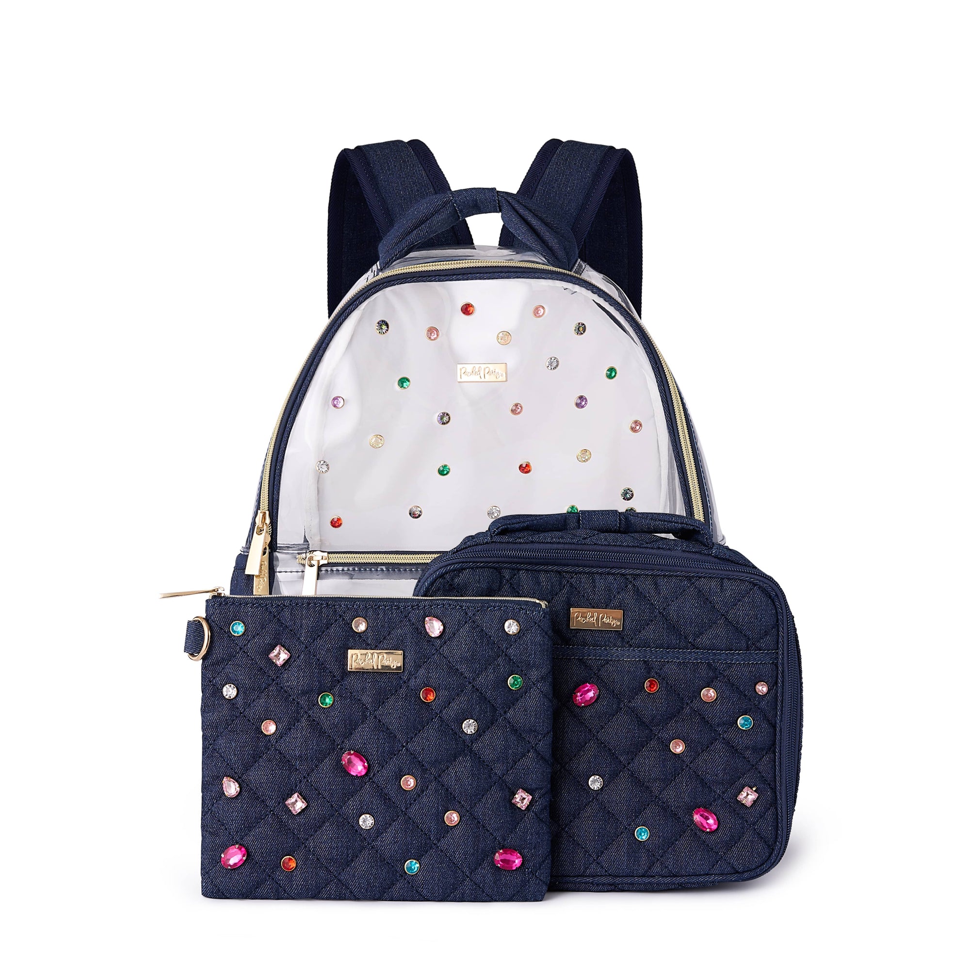 Denim and Gems Backpack Bundle (Backpack, Lunchbox & Pouch)