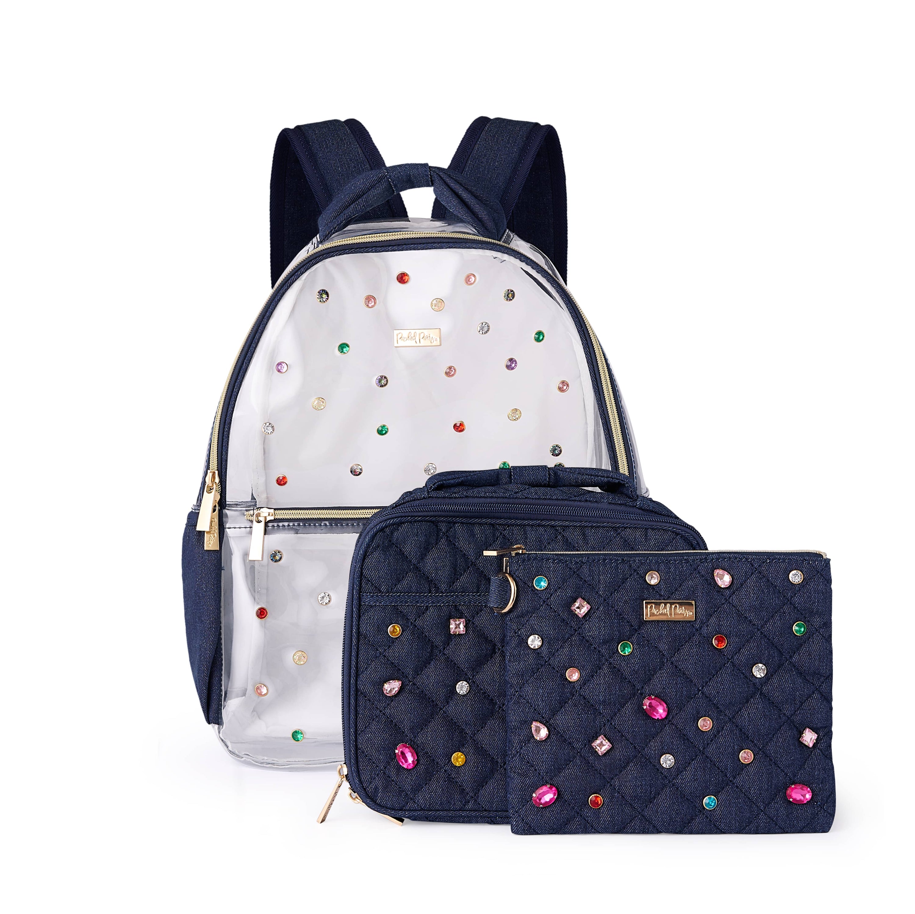 Denim and Gems Backpack Bundle (Backpack, Lunchbox & Pouch)