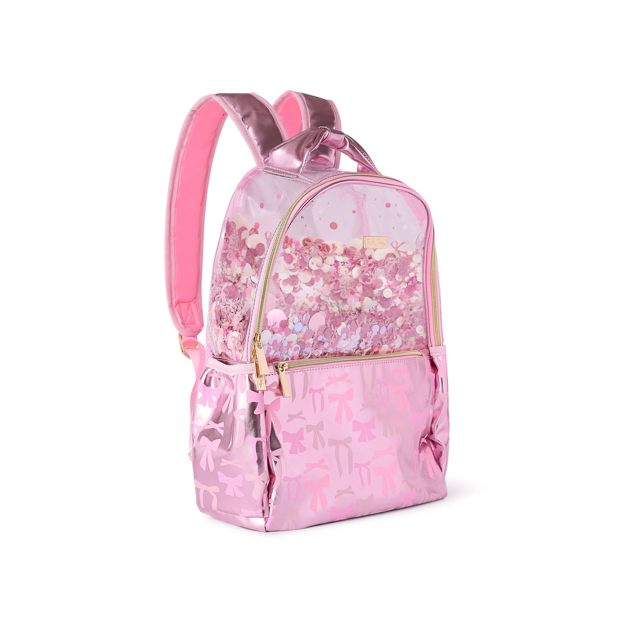 Pink Bow Confetti Backpack
