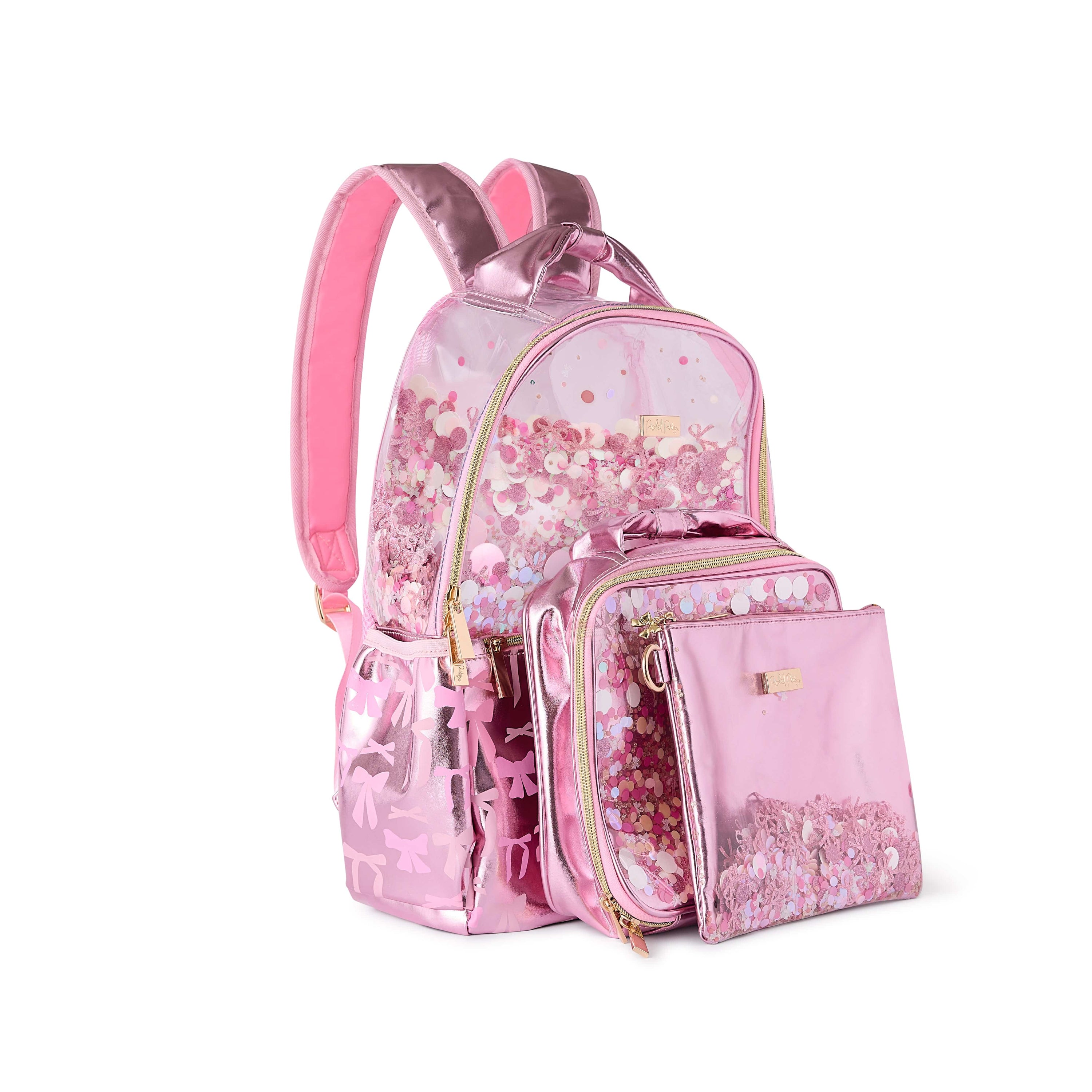 Pink Bow Confetti Backpack