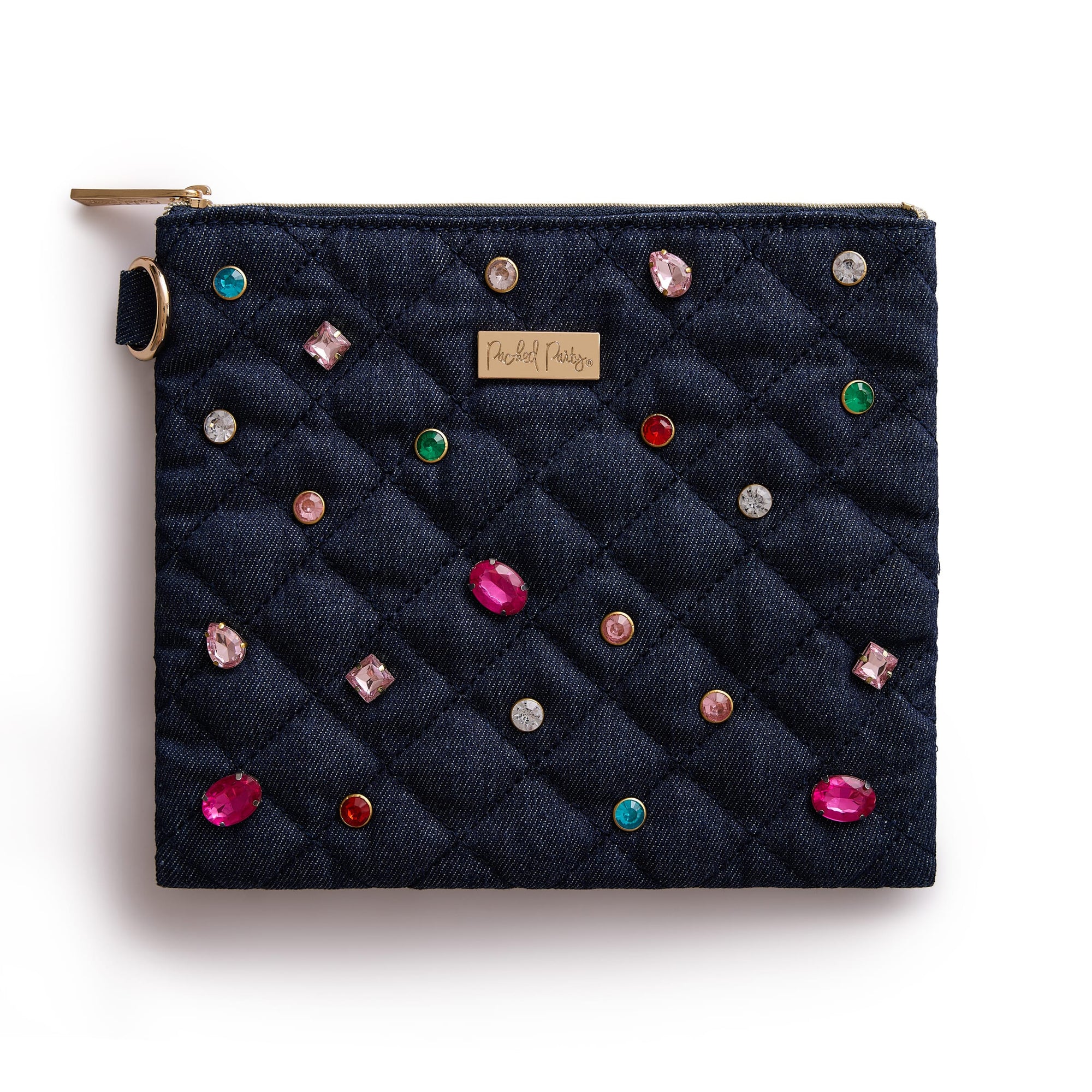 Denim and Gems Everything Pouch