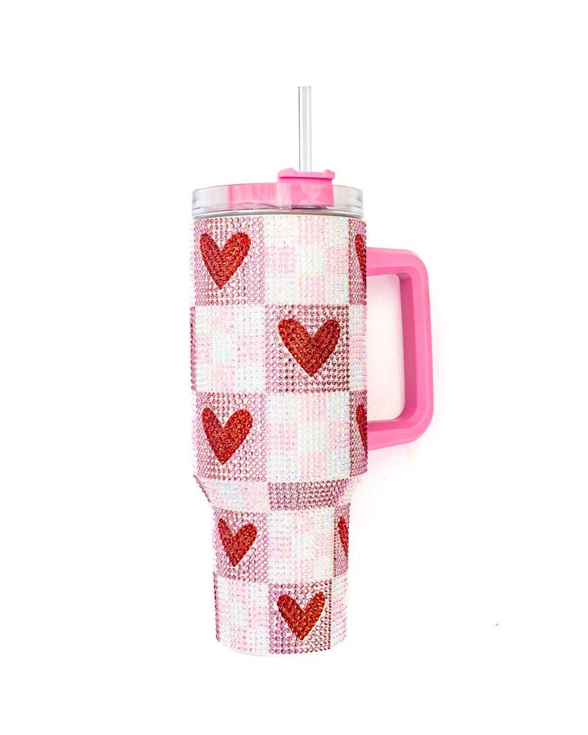 Rhinestone Hearts Stainless Steel Tumbler