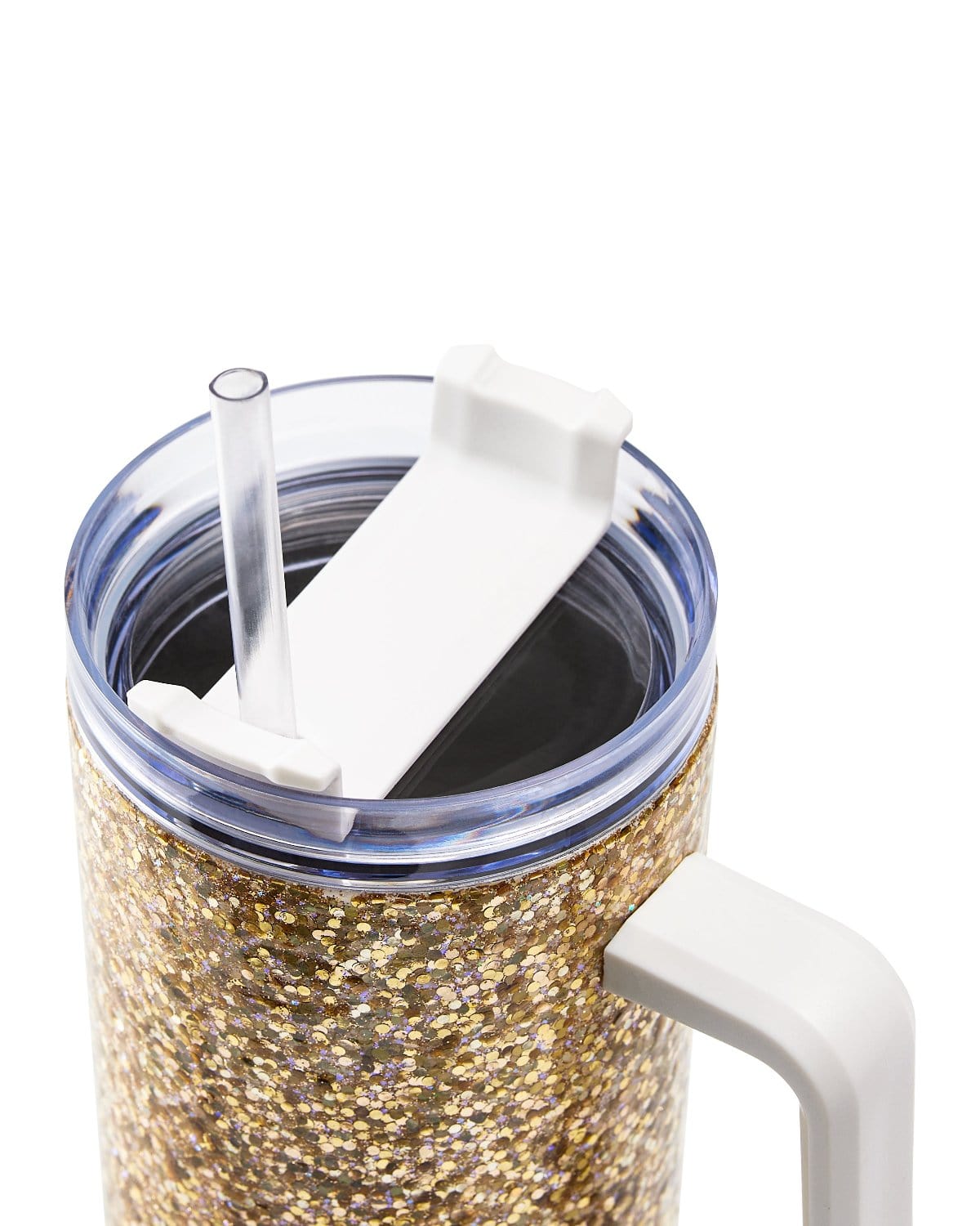 Gold Glitter Stainless Steel Tumbler